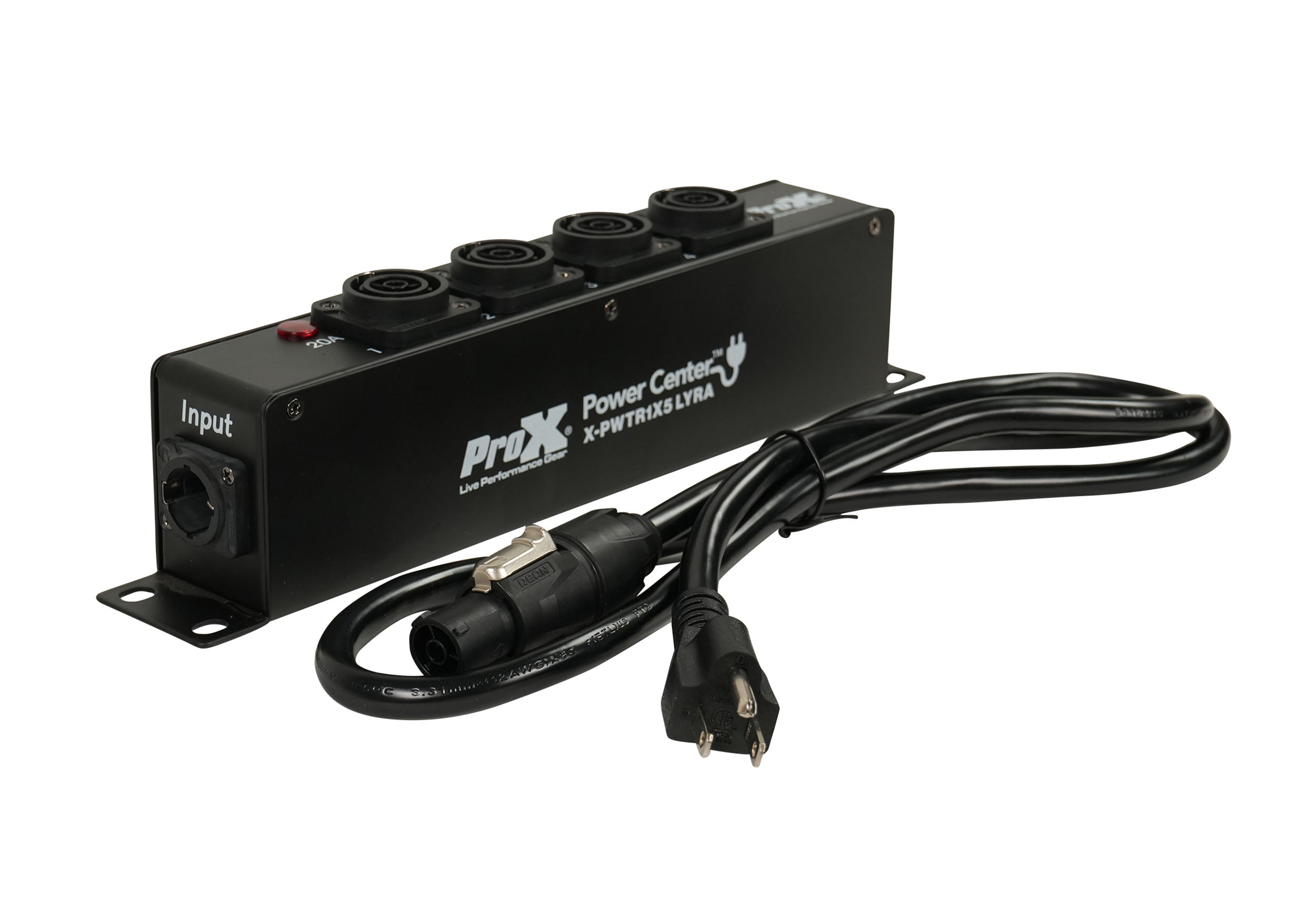 ProX X-PWTR1LEDX6DANA 5-Way Power Splitter Box for True1 Power Connection Powers 5 Devices by ProX Live Performance Gear