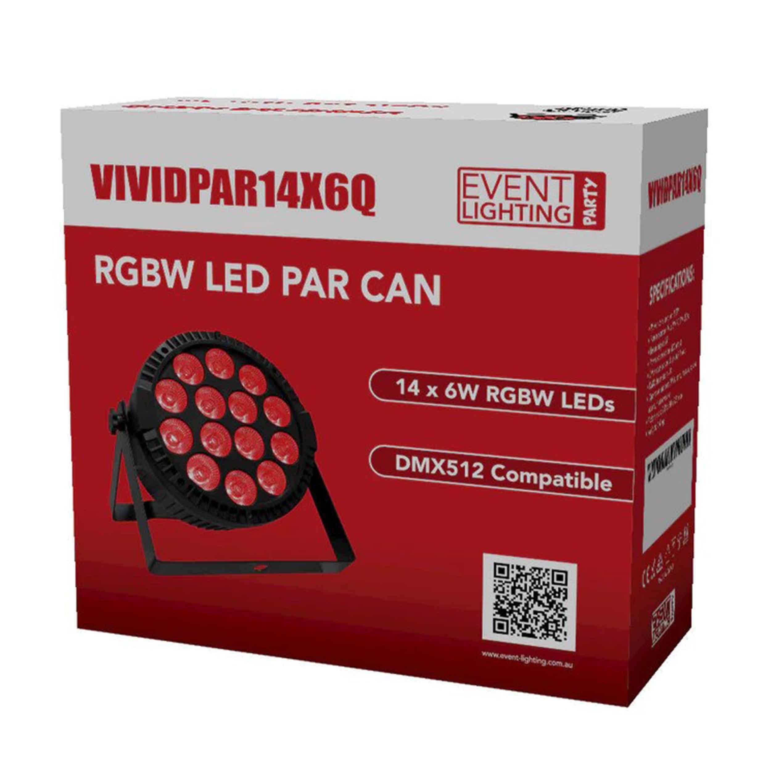 Antari VIVIDPAR 14X6Q Compact LED Party PAR for DJs and Stage Wash - RGBW