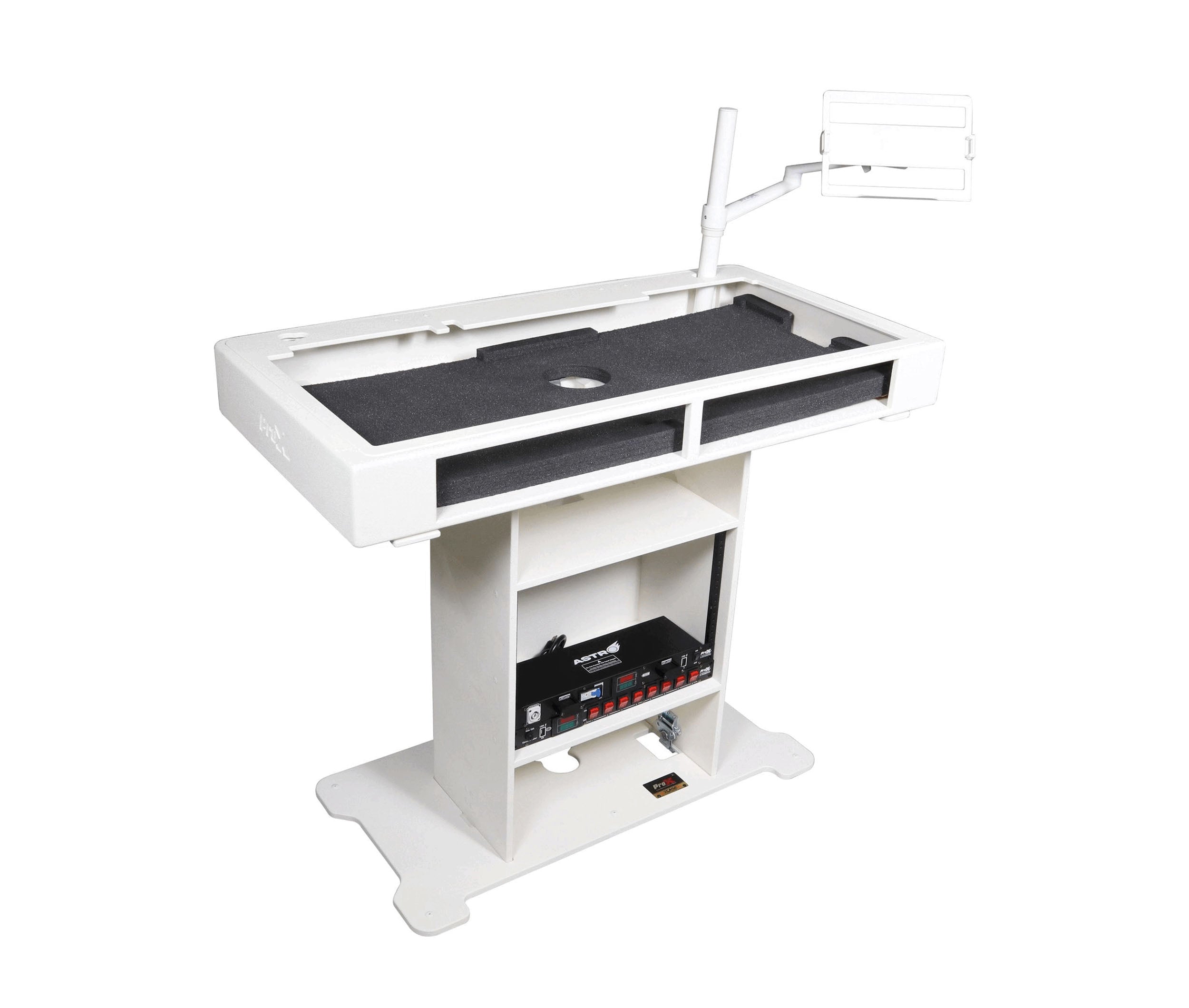 ProX XZF-DJXLCTW DJ Control Tower in White, with 2 Flight Case Fits (2x CDJ3000-A9) and (2x Rane12 -72) by ProX Cases