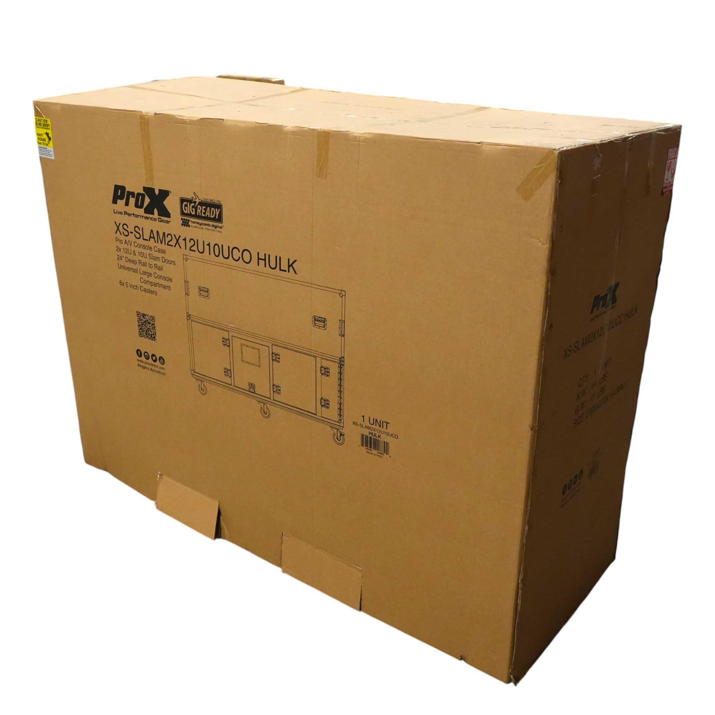 ProX XS-SLAM2X12U10UCOHULK 12U Flight Style Mixing Console Case - Black