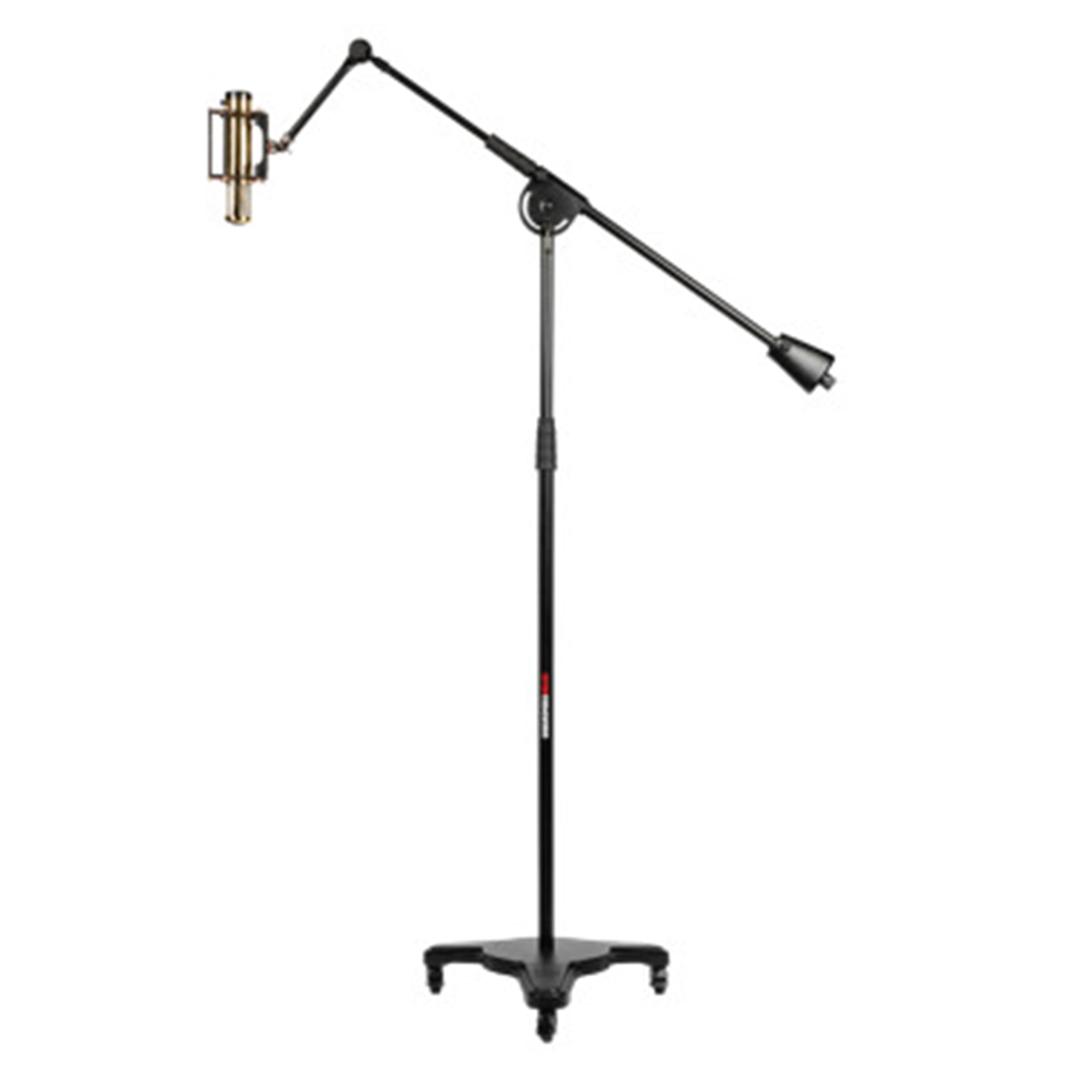 Gator GFW-MIC-STBM2000 Adjustable Studio Mic Boom Stand with Weighted Base and Locking Casters
