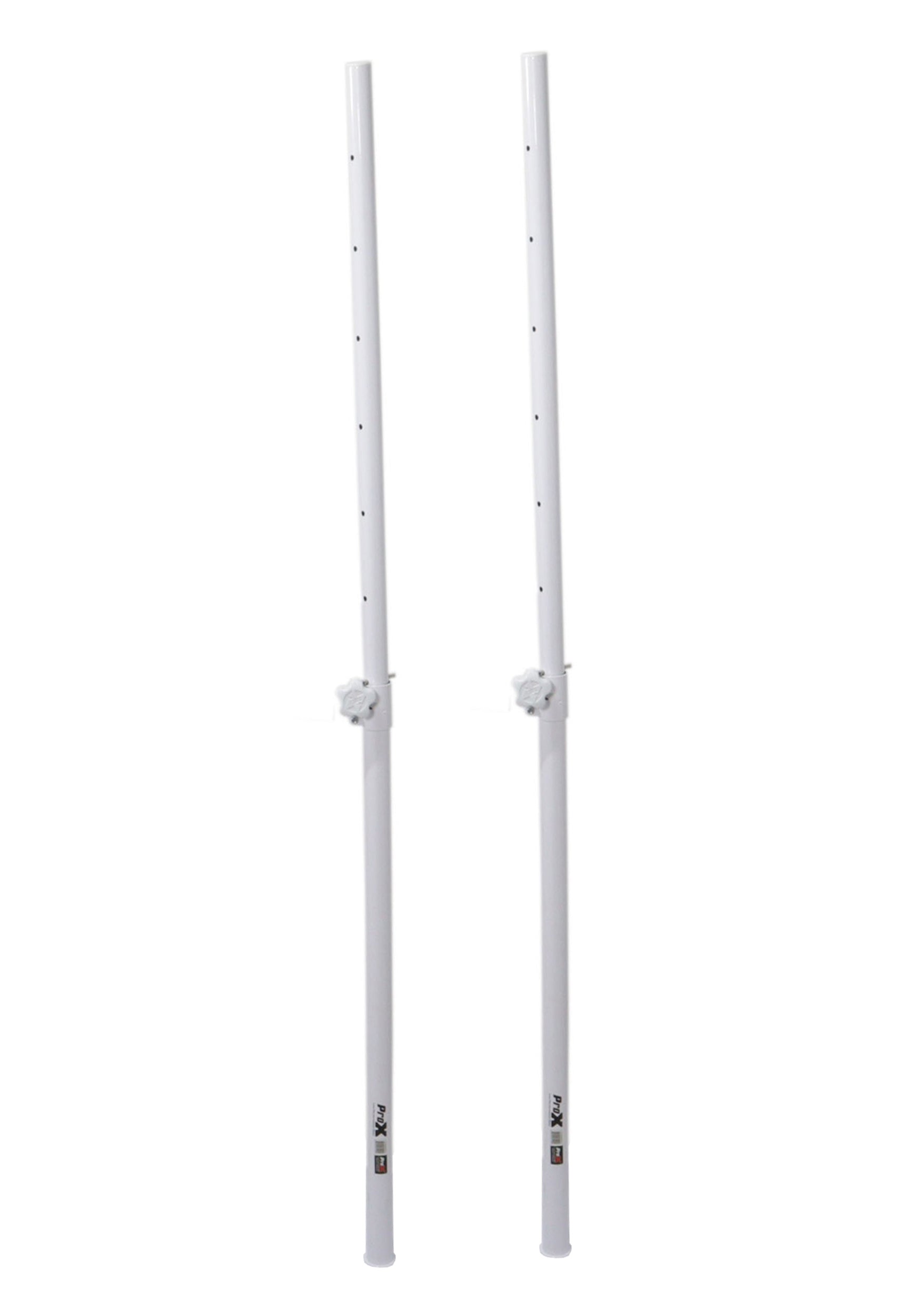 ProX X-POLARISWHX2POLES Polaris Speaker Pole Set - Pair of Adjustable M20 Speaker Poles with Bag - White