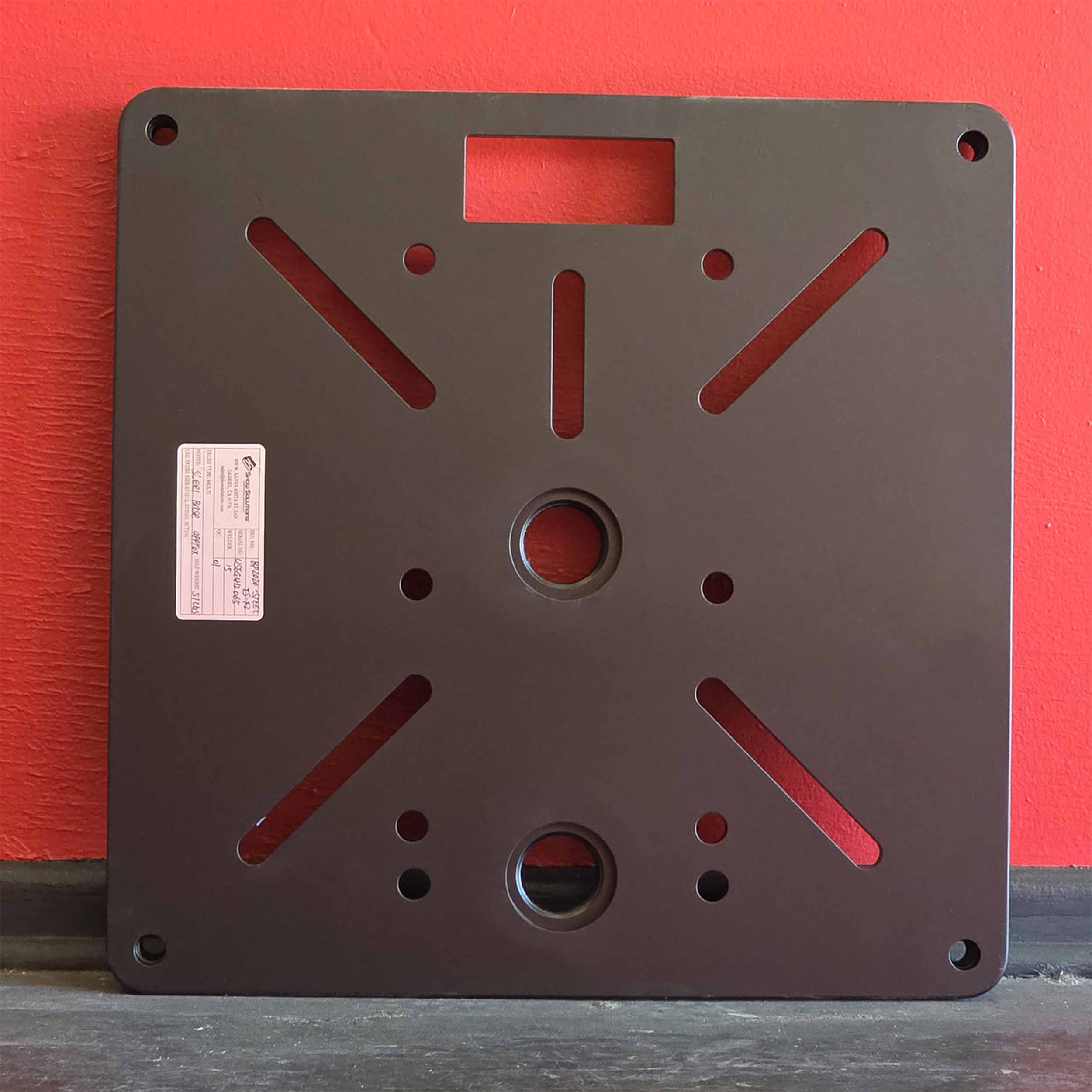 Show Solutions BP2020-STEEL-TS-2F Theatre Series Base Plate with 2 Welded Flanges