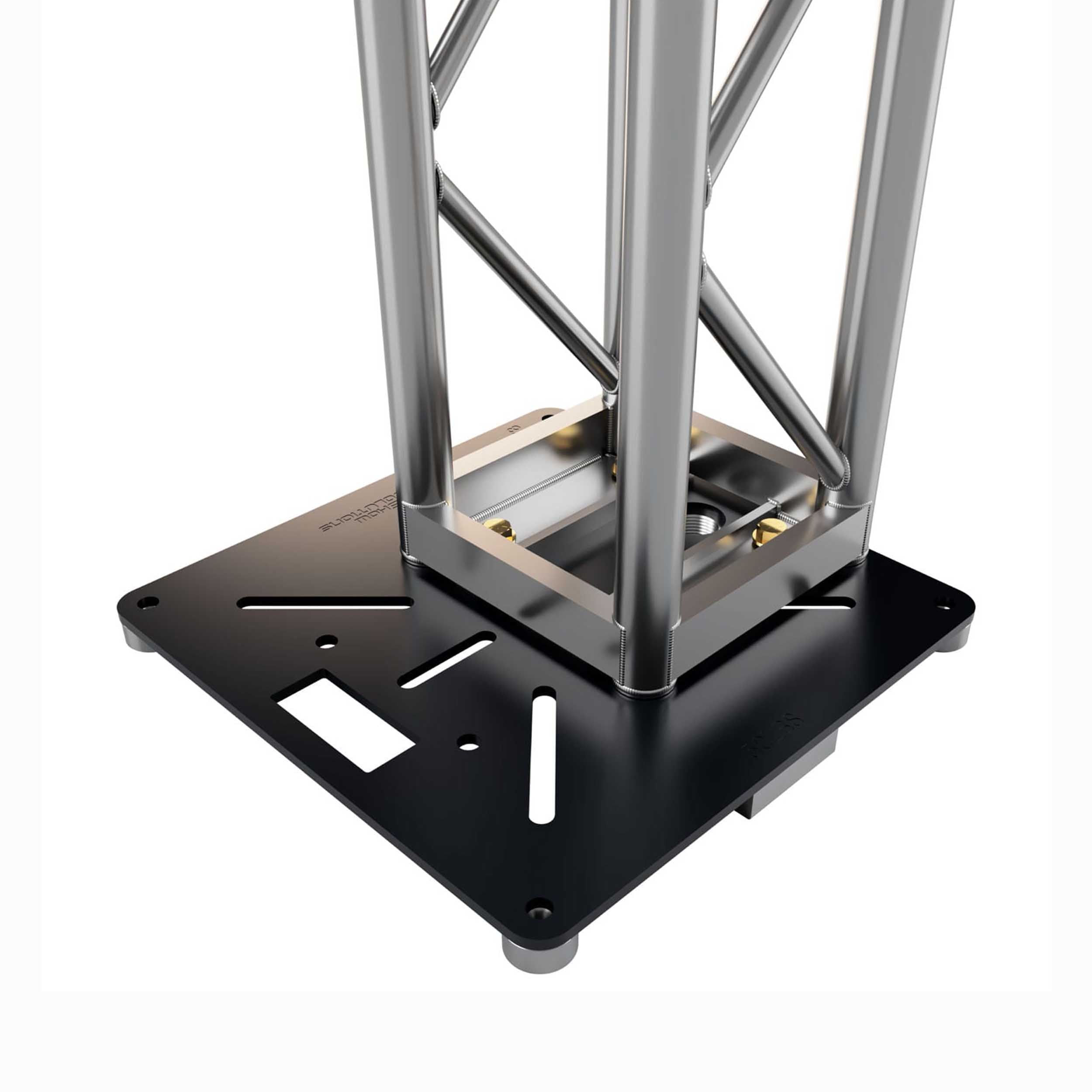 Show Solutions BP2020-STEEL-TS-2F Theatre Series Base Plate with 2 Welded Flanges
