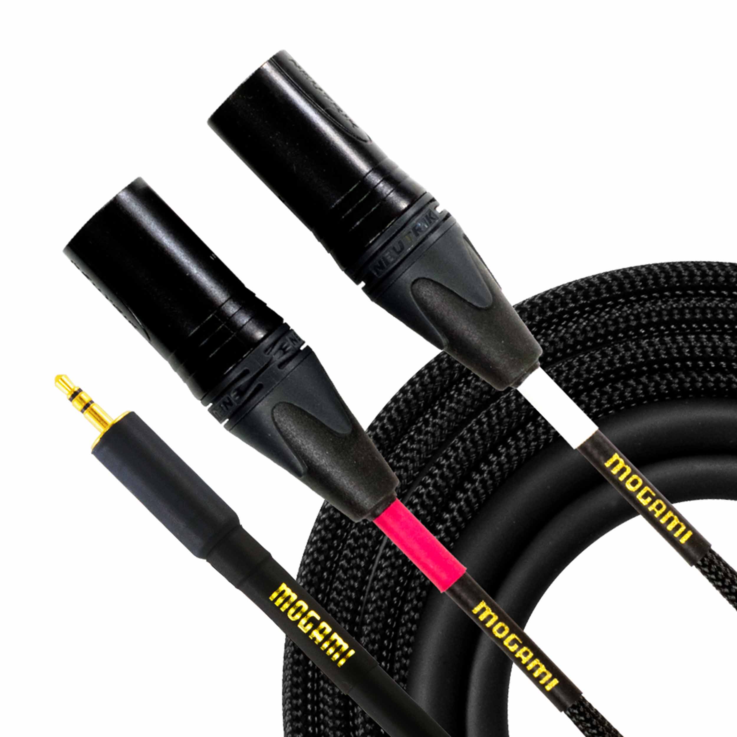 Mogami GOLD 3.5 2 XLRM 03, 3 ft 3.5mm TRS to Dual XLR Male Gold-Plated Audio Cable