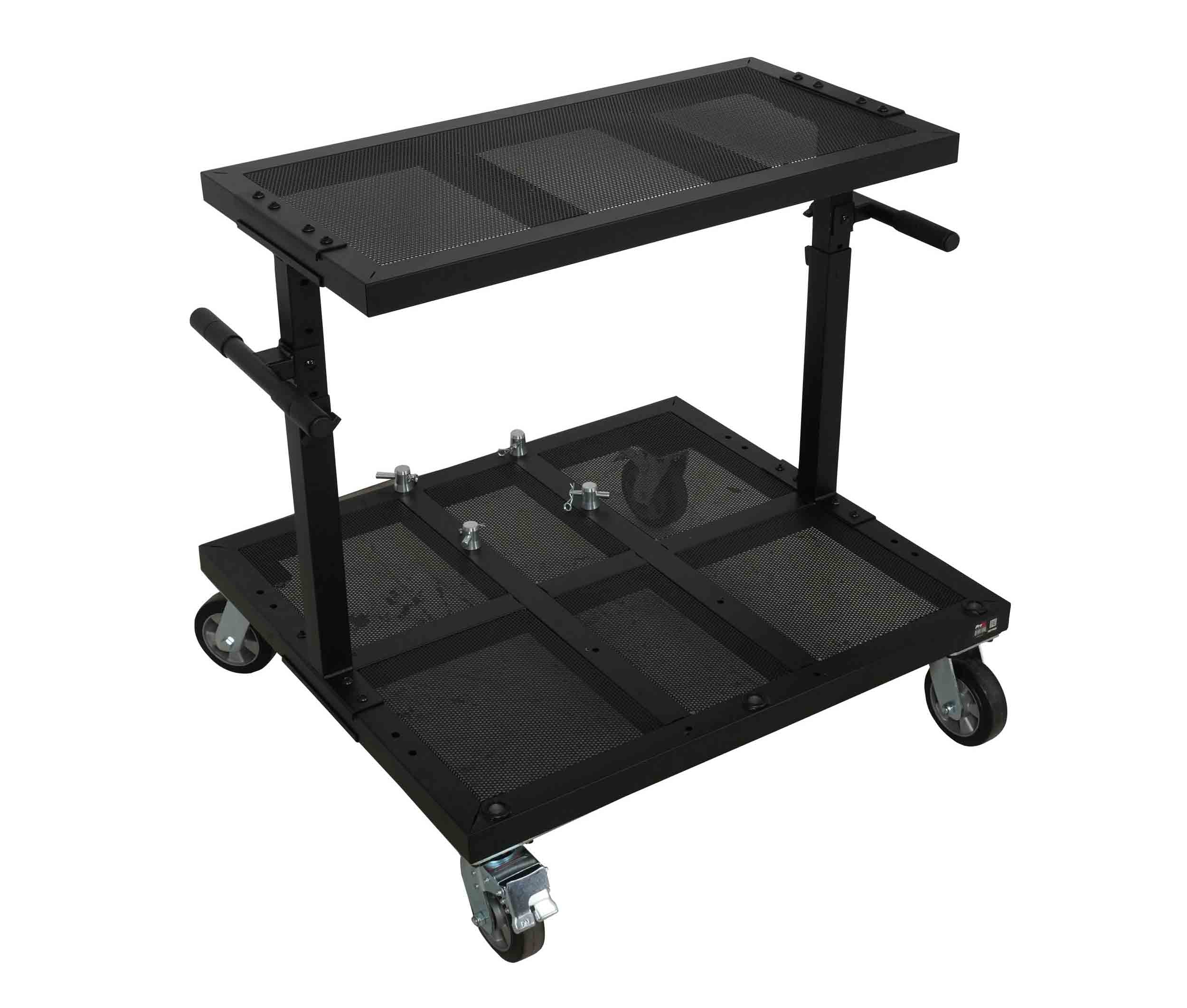 ProX X-BeatWagon Multi-Function Rolling Performance Station with Adjustable Shelf and F34 Truss Compatibility