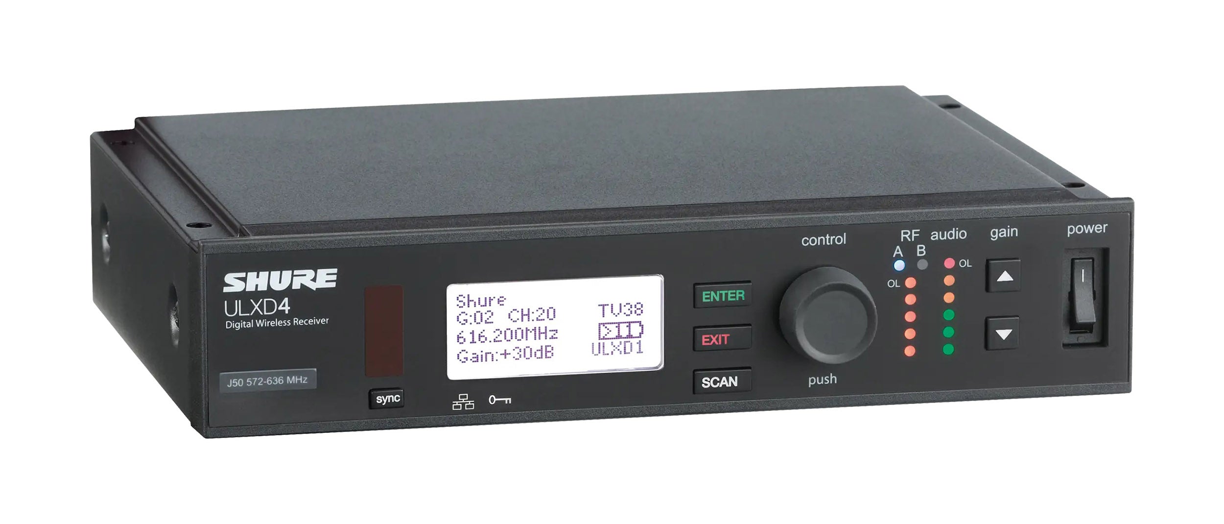 B-Stock: Shure ULXD4-H50, Single-Channel Digital Wireless Receiver - H50 (534-598 MHz)
