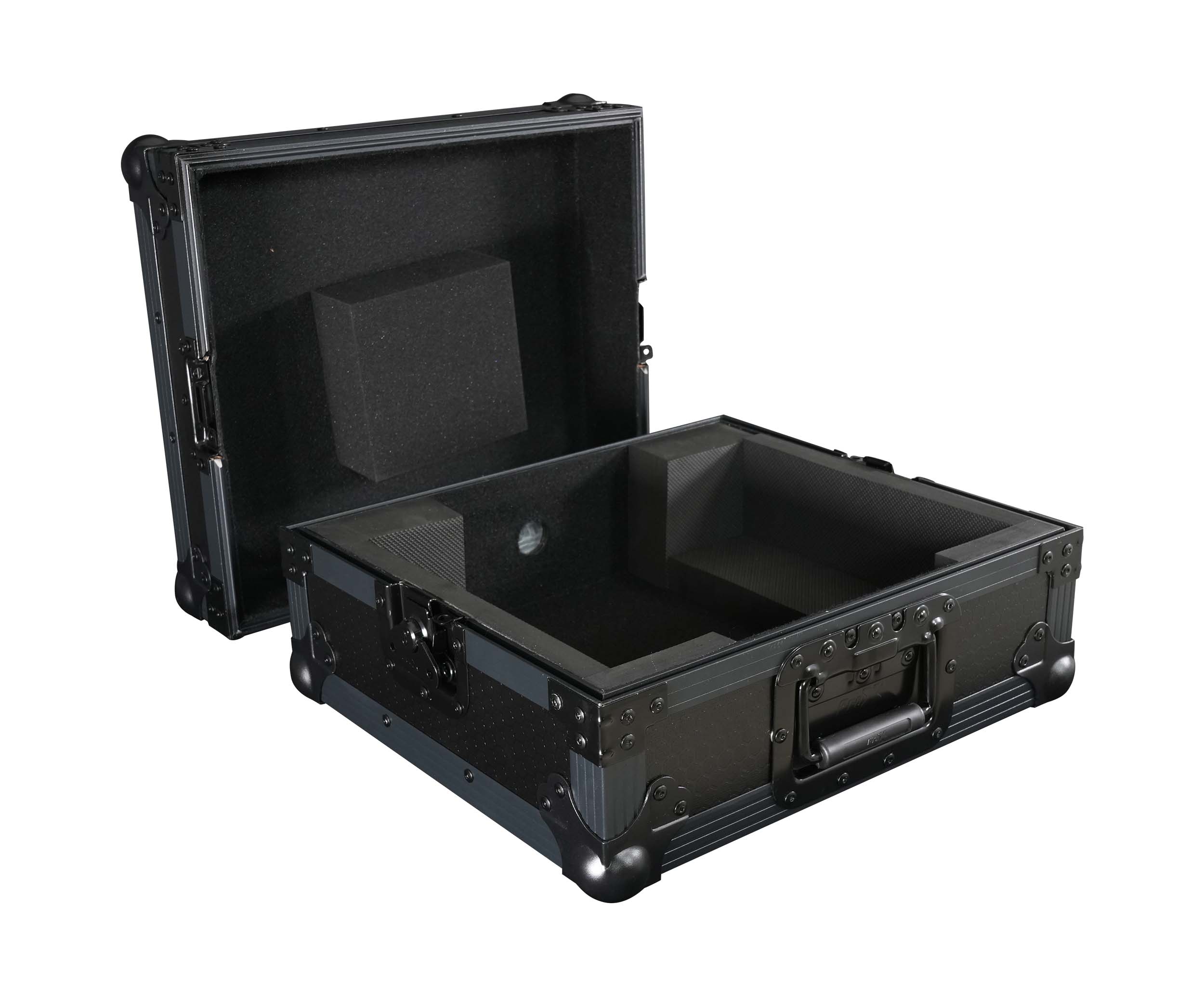 ProX XS-RP7BL All-Black Flight Case for Reloop RP-7000 & RP-7000 MK2 Turntable with Custom Foam