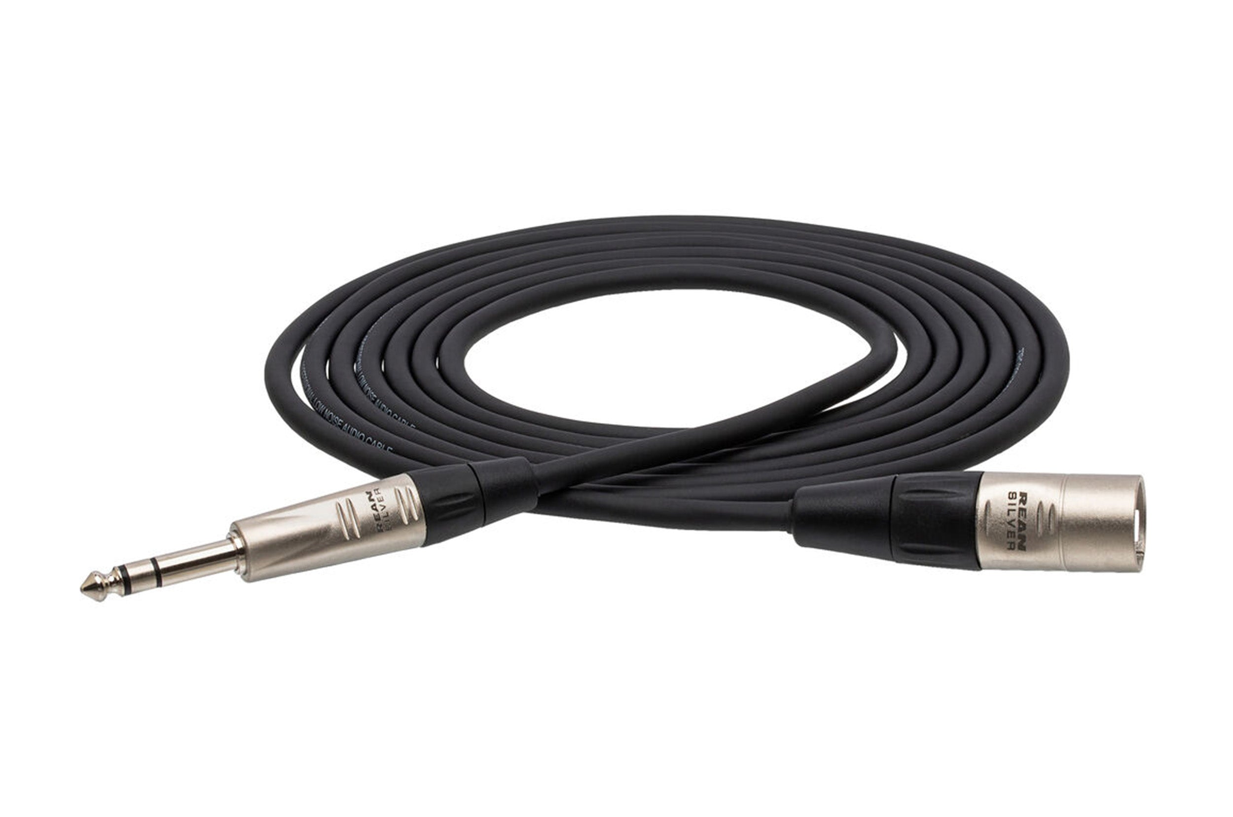Hosa HSX-100, 1/4" TRS-XLR3M Balanced Interconnect Cable with REAN Connectors - 100 ft