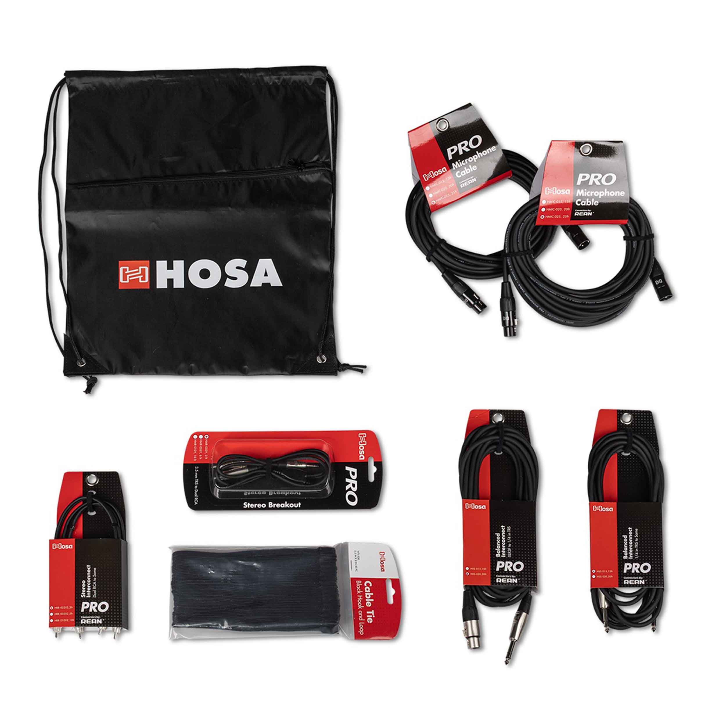 Hosa DJP-309, DJ Pro Kit with Pro Cables for Mobile and Club DJs