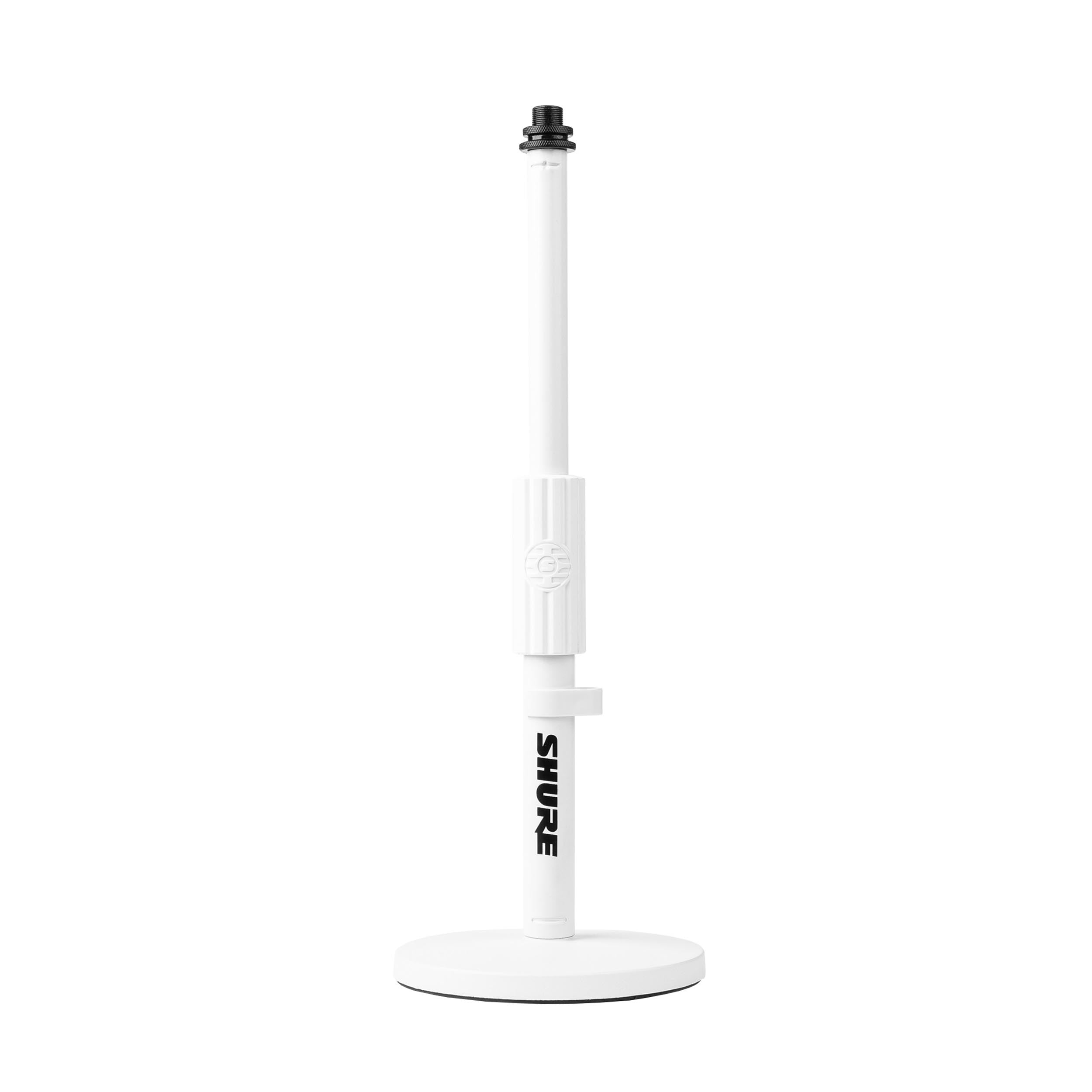 Shure by Gator SH-DESKTOP1-W Adjustable Desktop Microphone Stand with 6-in Round Base – White