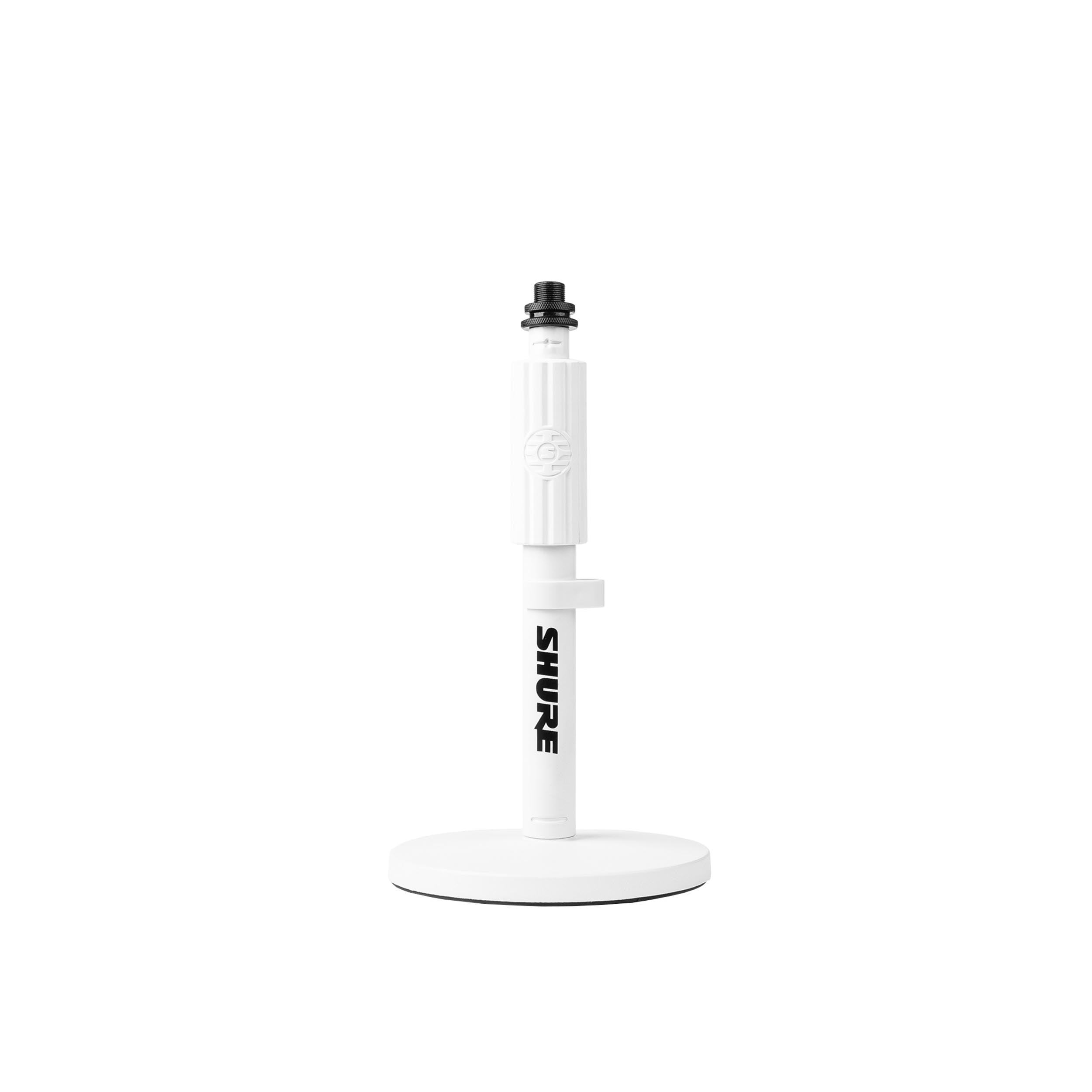 Shure by Gator SH-DESKTOP1-W Adjustable Desktop Microphone Stand with 6-in Round Base – White