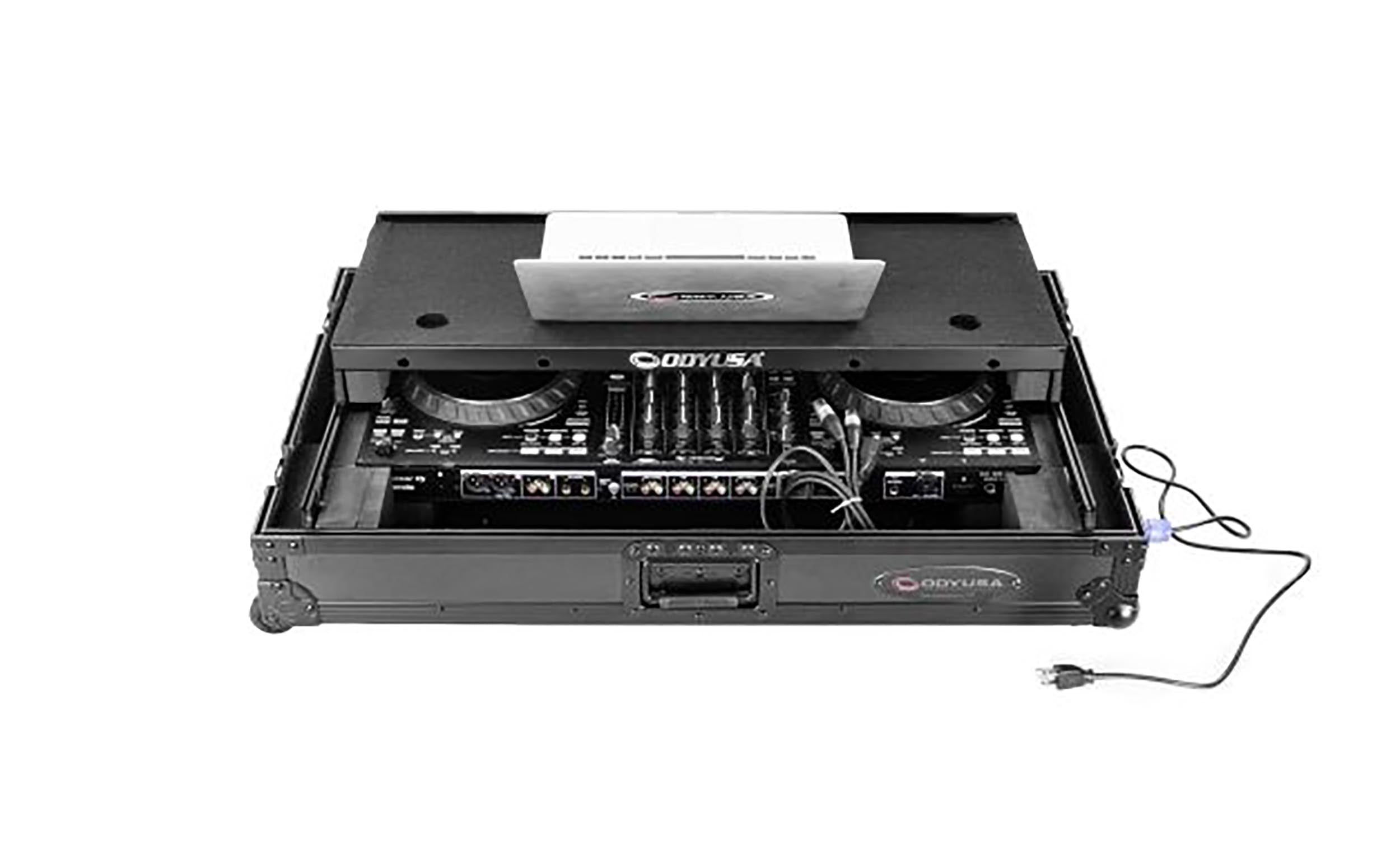 Odyssey FPR-GSFLX10W1UBL Performance Ready Series 1U Flight Case with Wheels for Pioneer DJ DDJ-FLX10 Controller - Black
