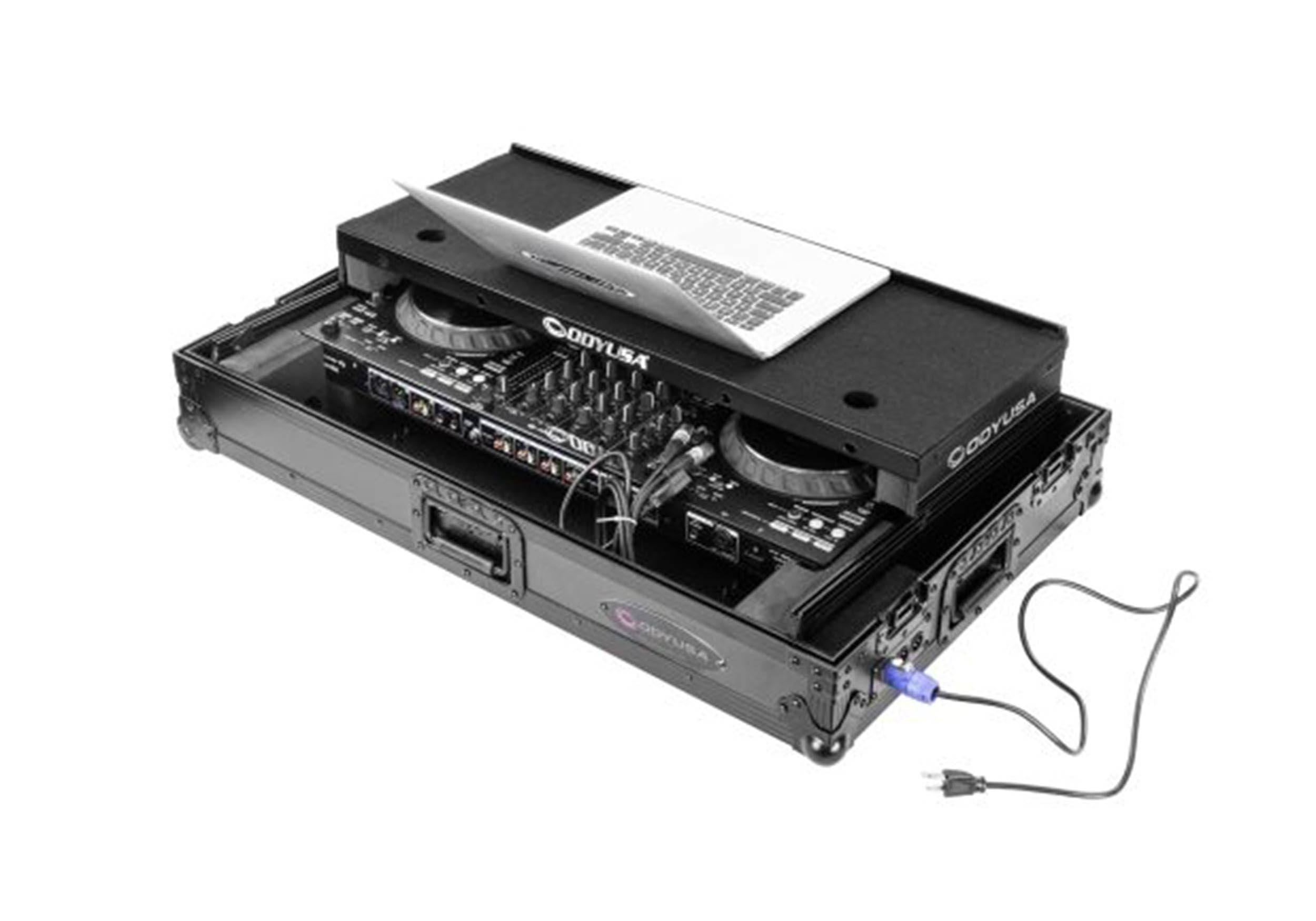 Odyssey FPR-GSFLX10W1UBL Performance Ready Series 1U Flight Case with Wheels for Pioneer DJ DDJ-FLX10 Controller - Black