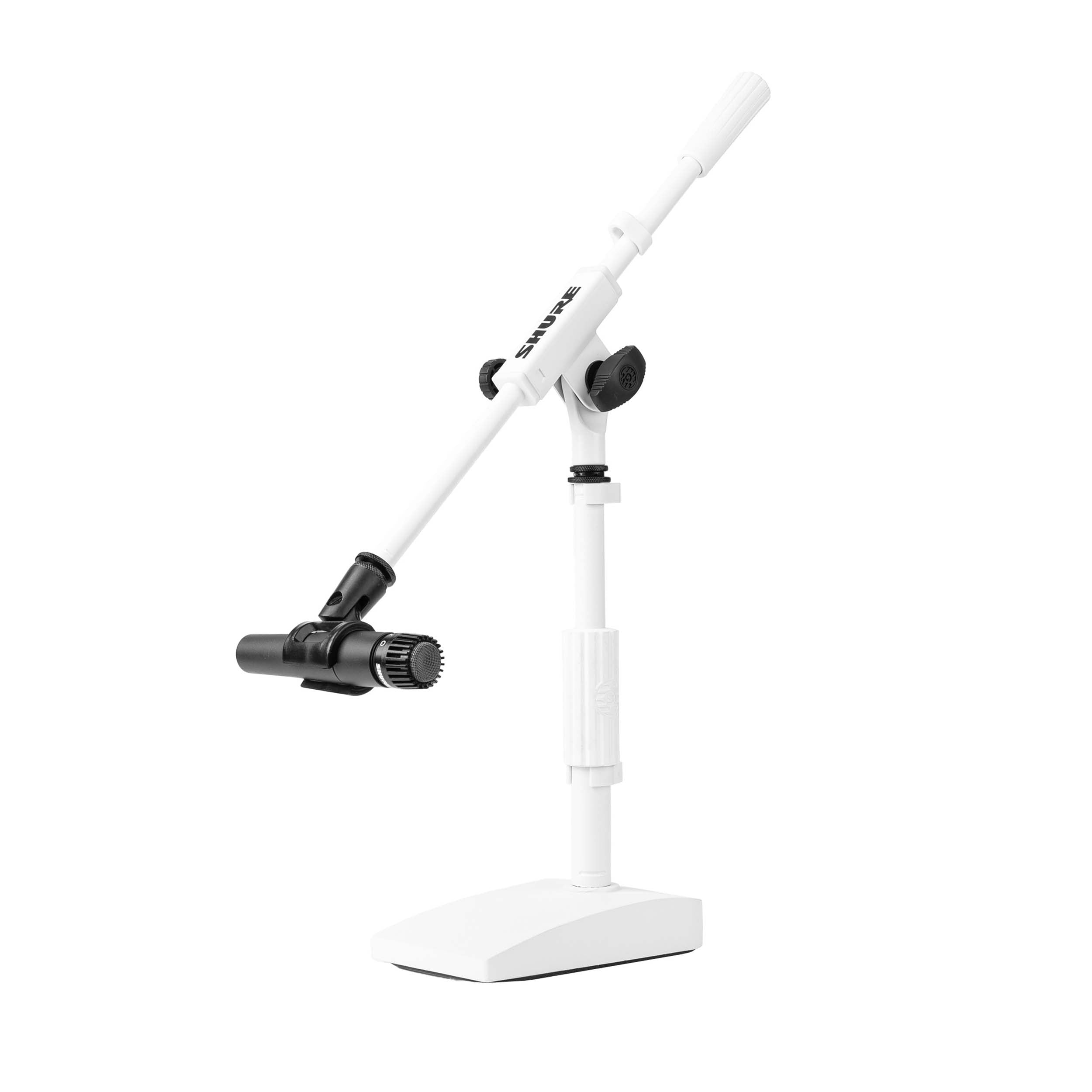 Shure by Gator SH-DESKTOP2-W Desktop Boom Microphone Stand – White