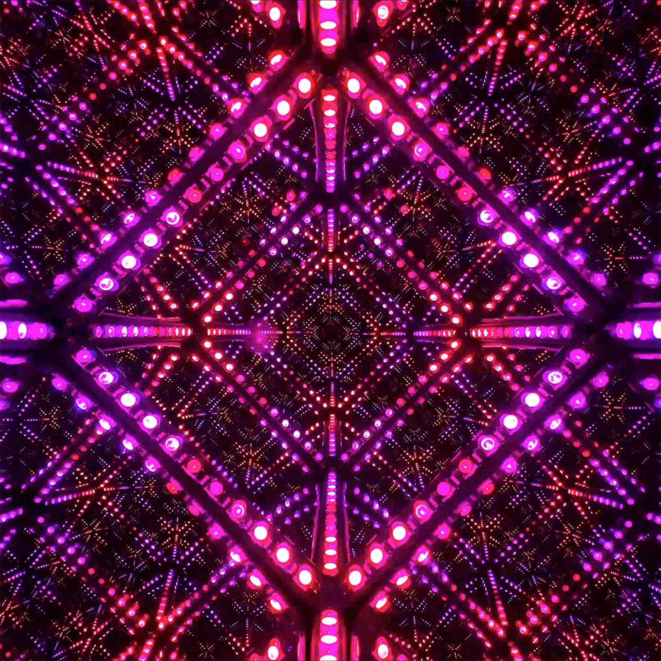 Hyperspace Lighting HYPERCUBE NANO Infinity Mirror LED Art with App Control and Sound Reactive Effects