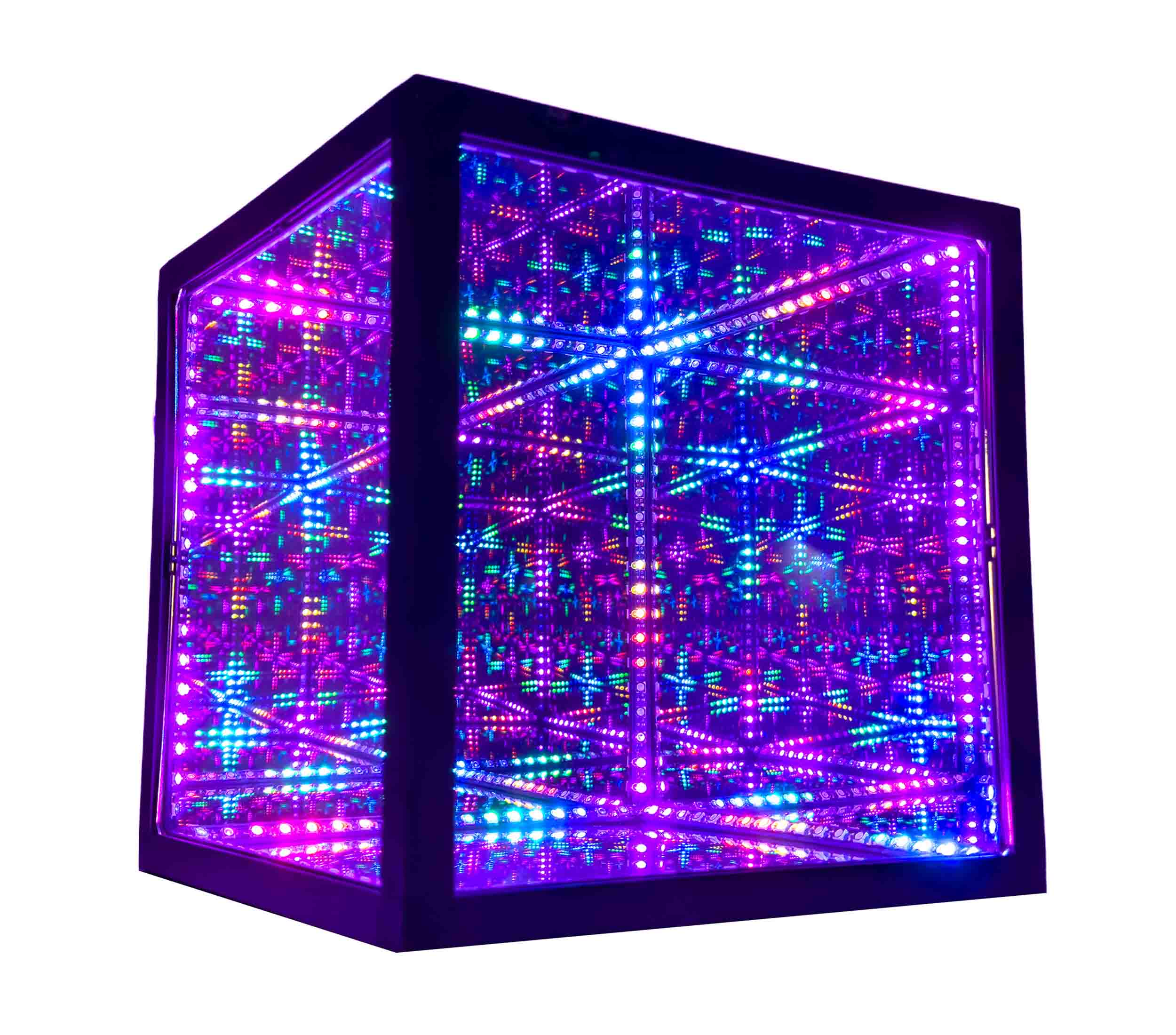 Hyperspace Lighting HYPERCUBE10 Infinity Mirror LED Art with App Control and Sound Reactive Effects