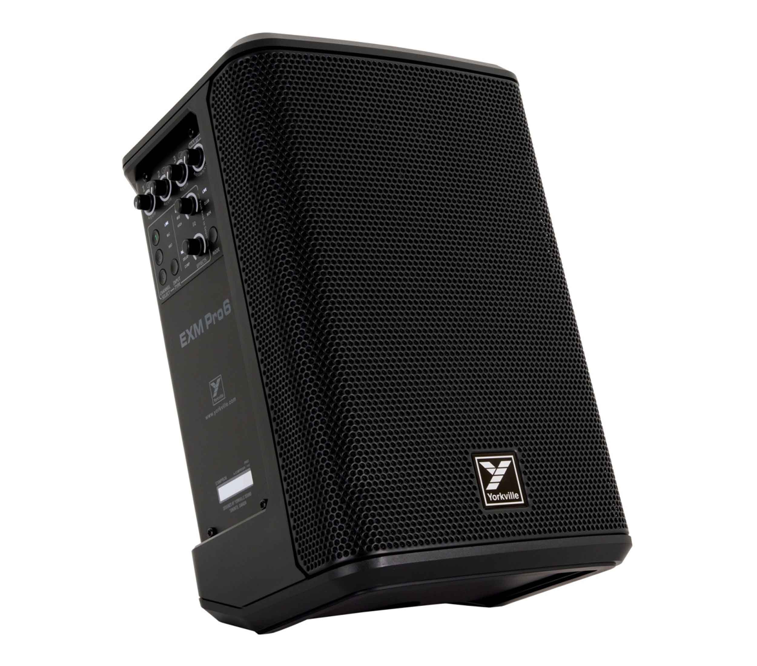 Yorkville Sound EXMPRO6 250W Battery-Powered Portable PA Speaker with 3-Channel Mixer and Bluetooth