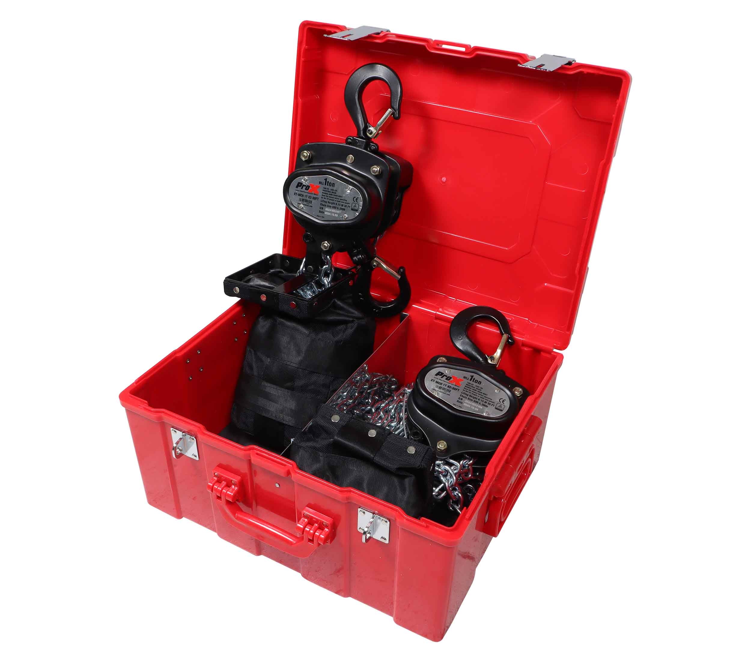 ProX XT-MCH1TX2-30FT Pair of 1-Ton Manual Chain Hoists with 30-ft Chain for Stage Truss