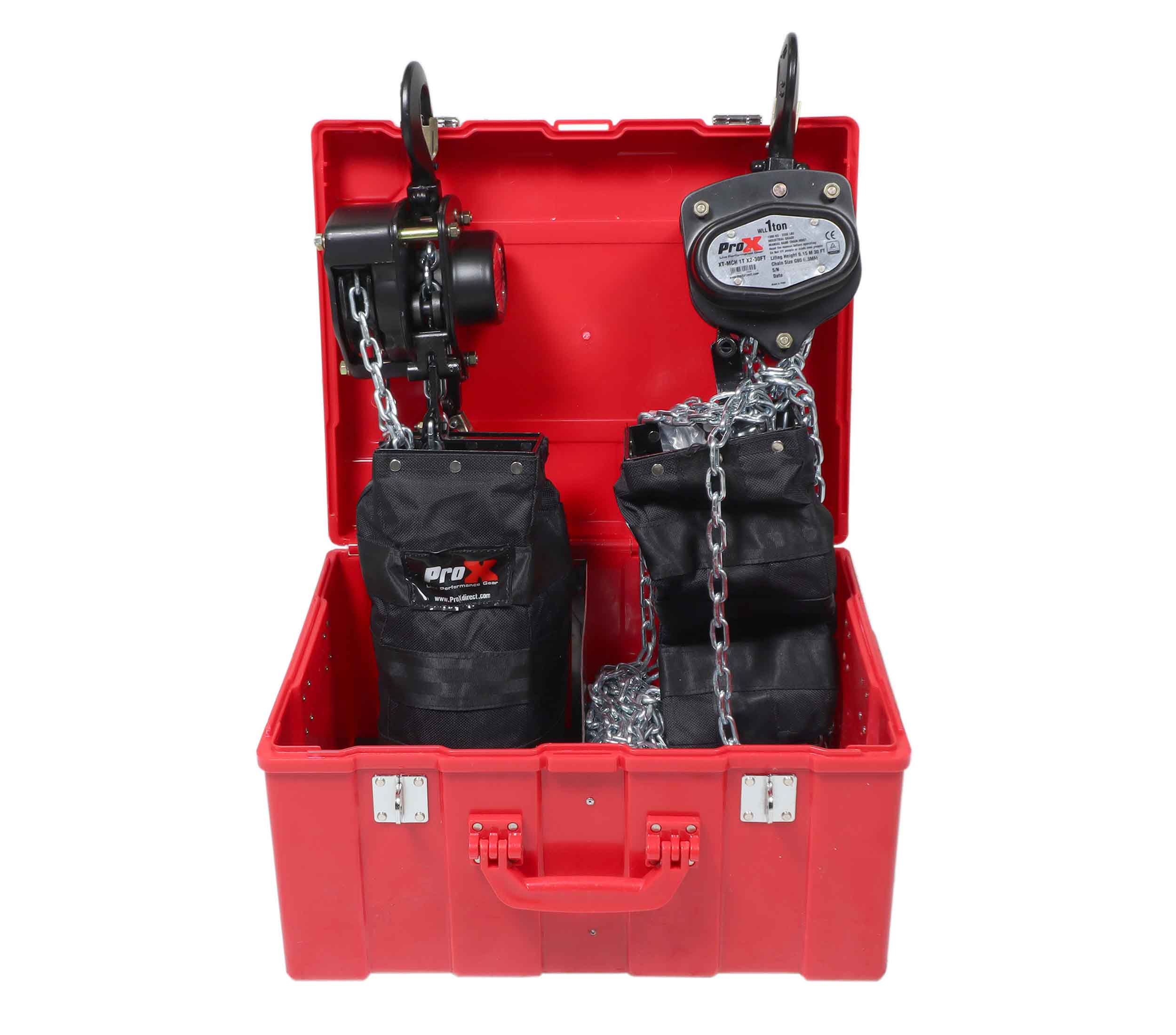 ProX XT-MCH1TX2-30FT Pair of 1-Ton Manual Chain Hoists with 30-ft Chain for Stage Truss