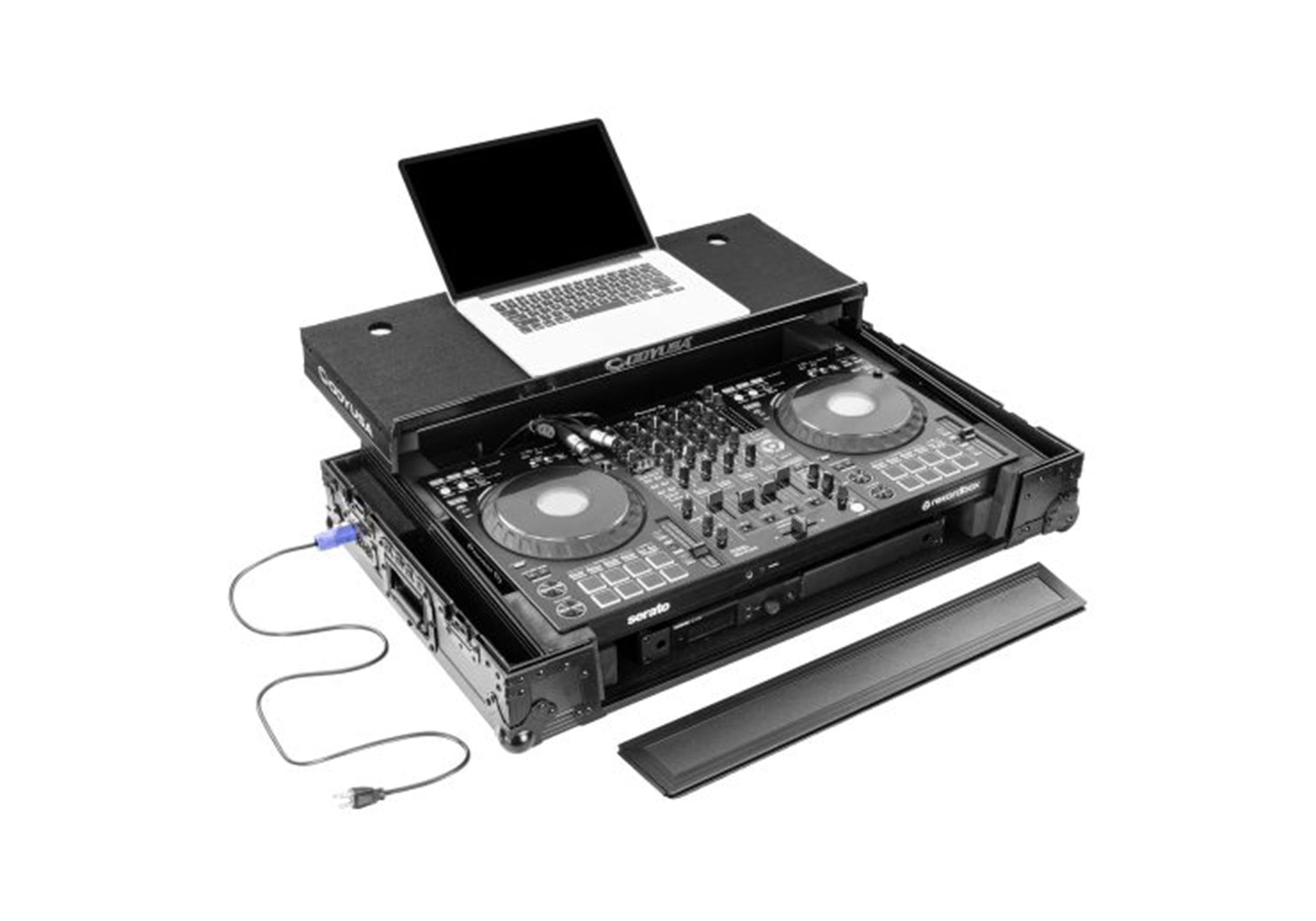 Odyssey FPR-GSFLX10W1UBL Performance Ready Series 1U Flight Case with Wheels for Pioneer DJ DDJ-FLX10 Controller - Black