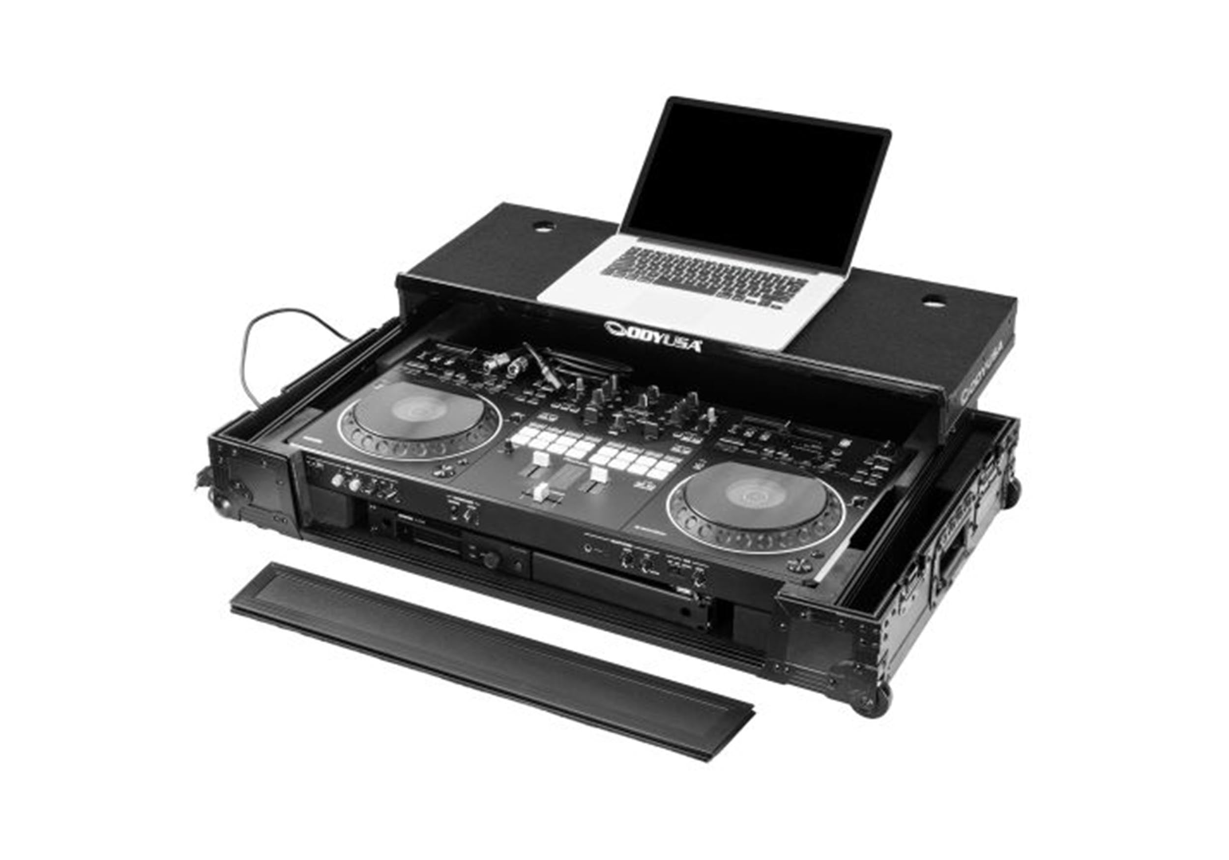 Odyssey FPR-GSREV5W1UBL Performance Ready Series 1U Flight Case with Wheels for Pioneer DJ DDJ-REV5 Controller - Black