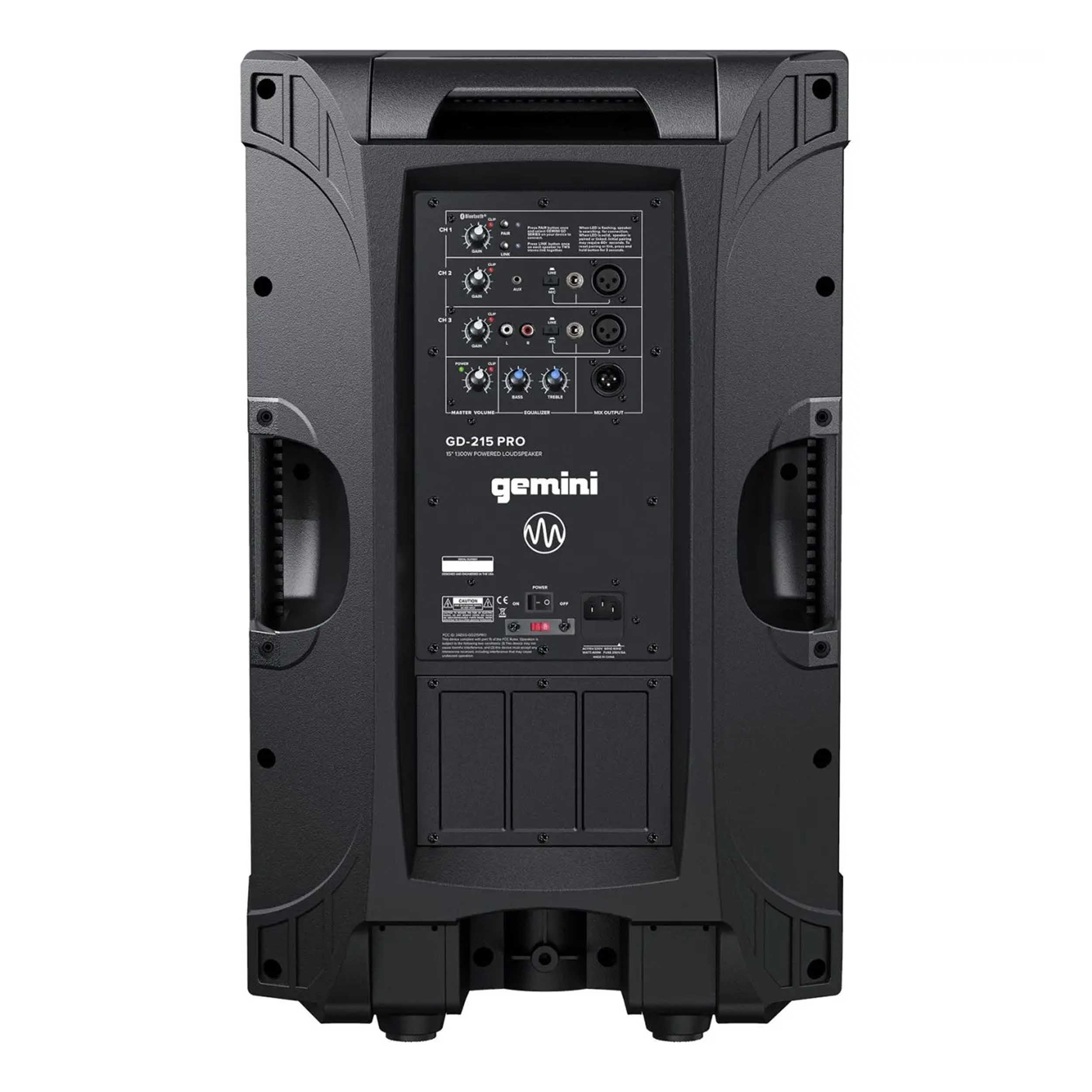B-Stock: Gemini Sound GD-215PRO 15-Inch Professional Bluetooth PA Speaker System - 1200W