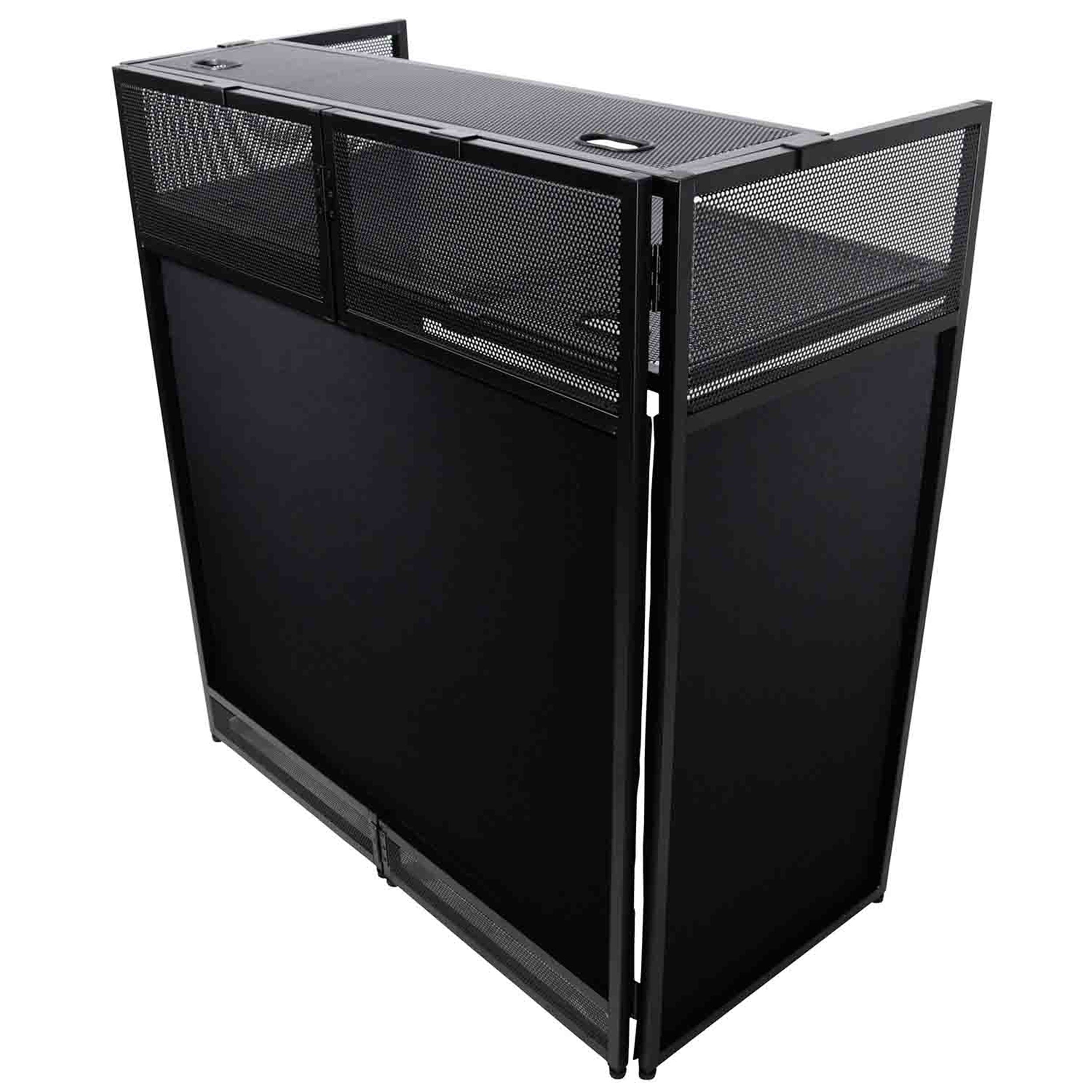 B-Stock: ProX XF-VISTA BL MK2, VISTA DJ Booth Façade Table Station with White/Black Scrim kit and Padded Travel Bag