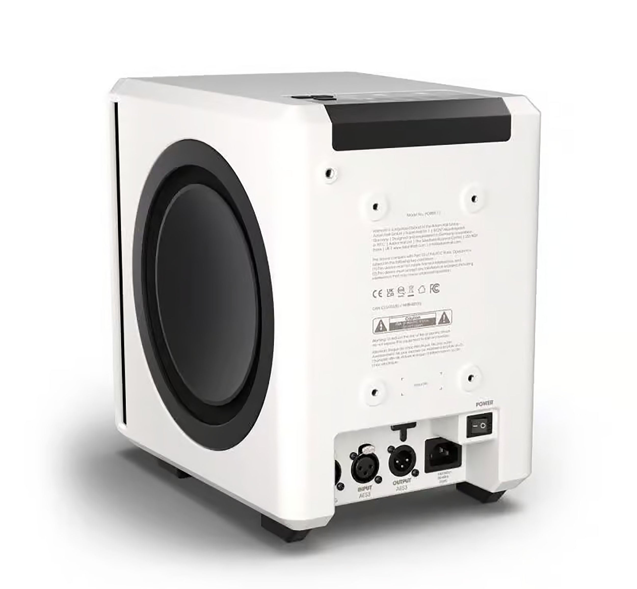 Palmer PORBIT11WUS Active 3-Way Studio Monitor with 1000W Class-D Amp and Dual 8" Woofers-White