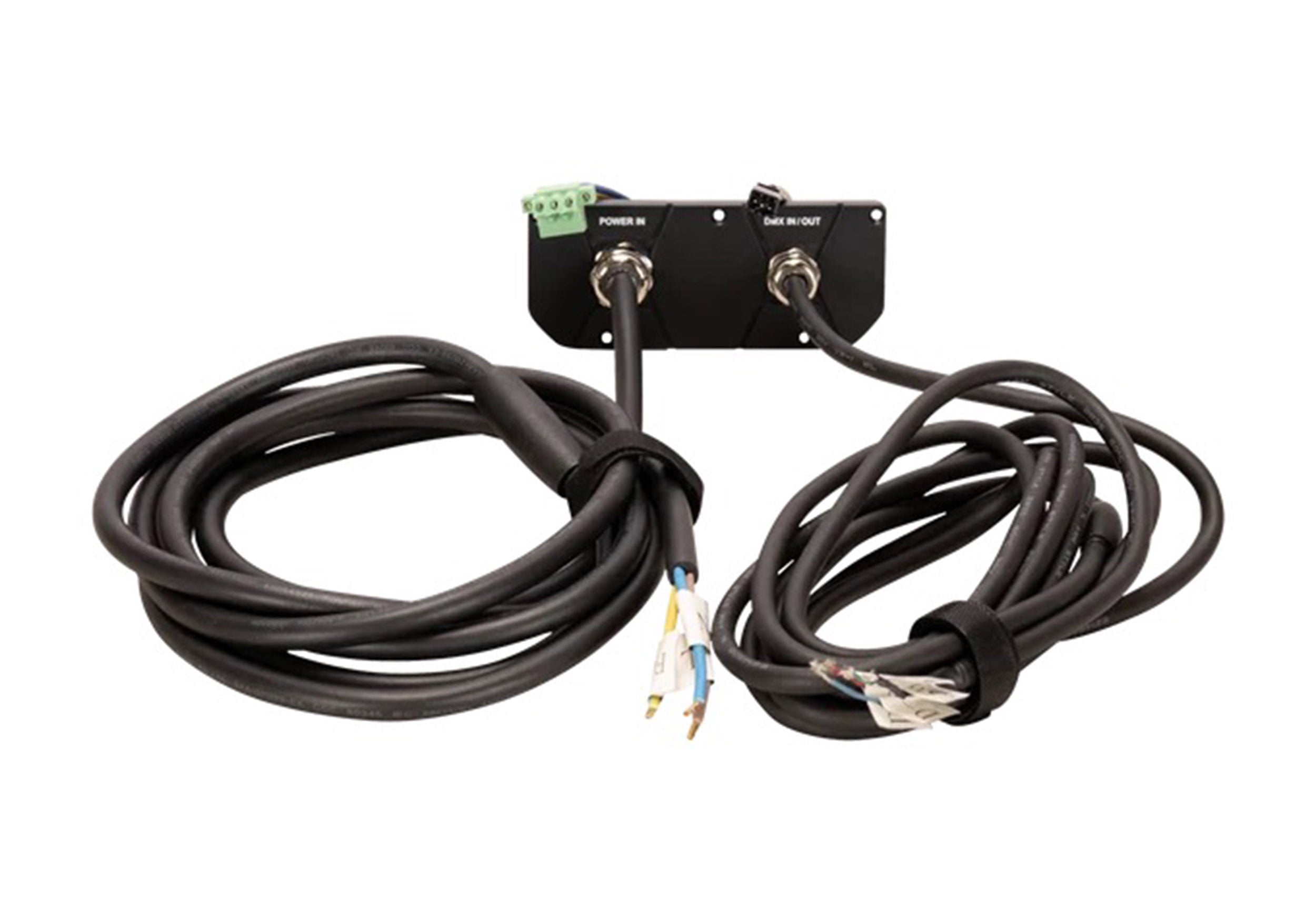 Elation Lighting HWP202 2W Hardwire Plate Accessory with Power In and DMX I/O Tails