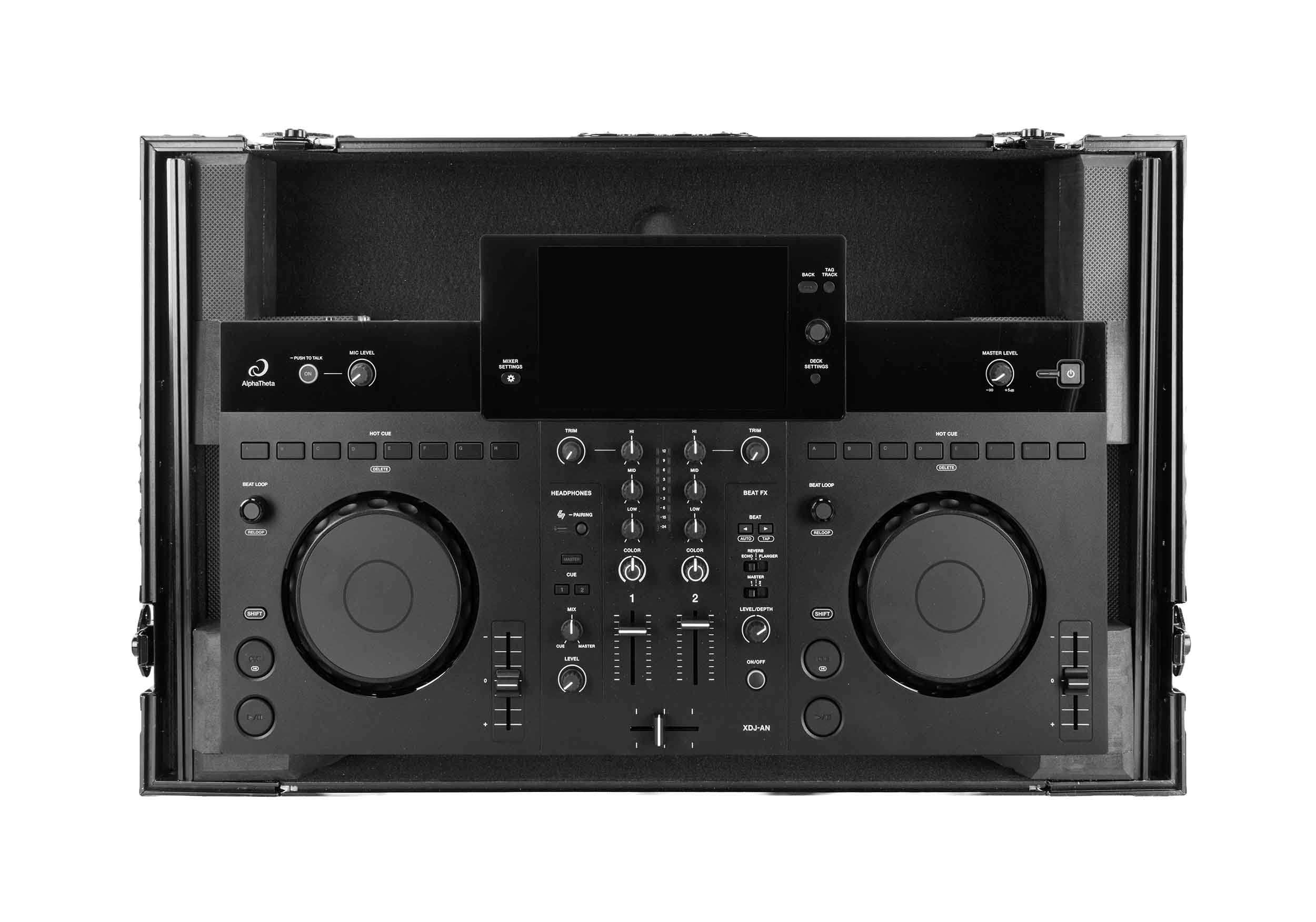 Odyssey FZGSXDJANW1BL Black Label 1U Flight Case with Glide Style Laptop Platform