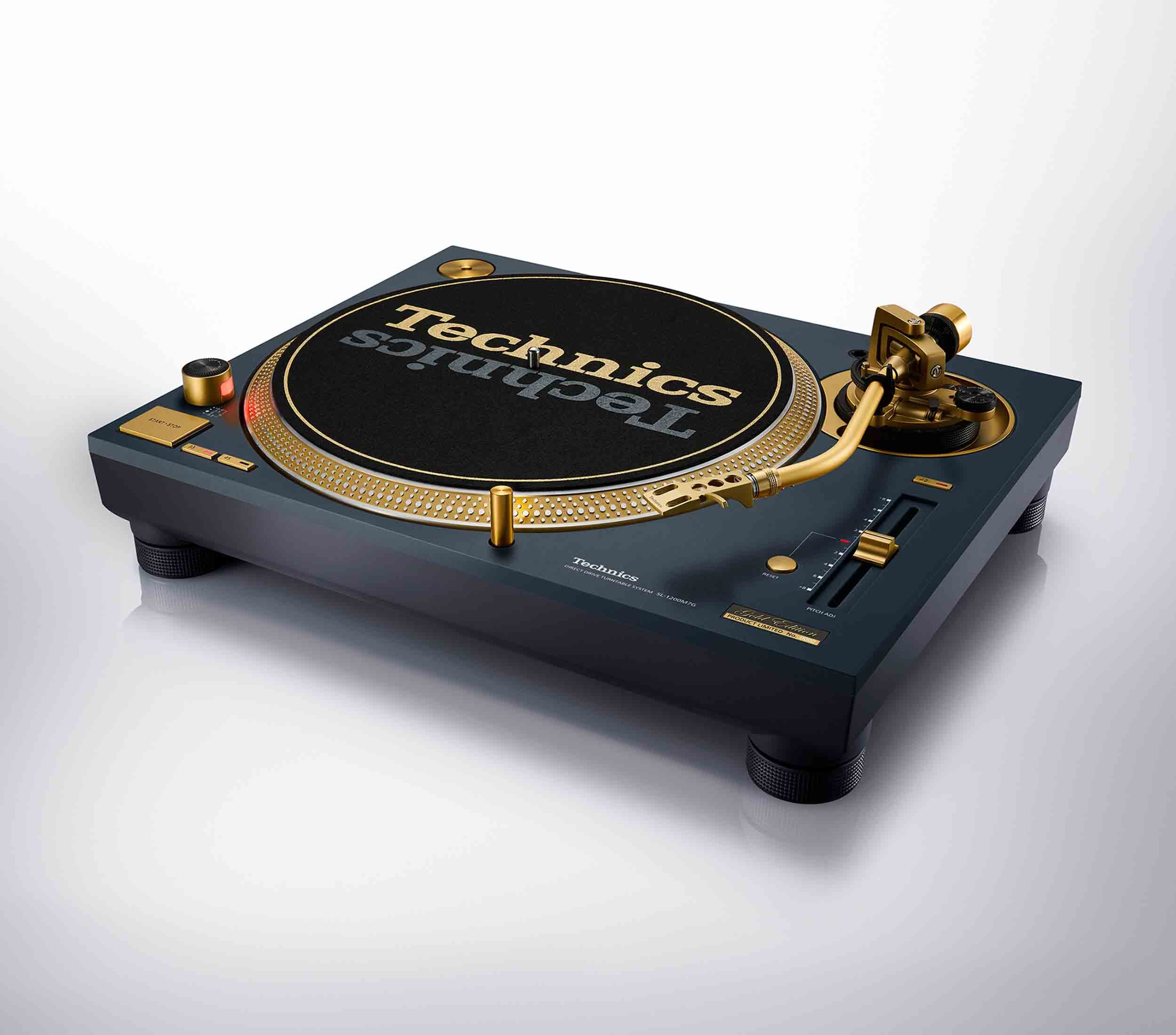 Technics SL-1200M7G-A 55th Anniversary Gold Edition Direct Drive Turntable, 78 RPM with Blue Finish