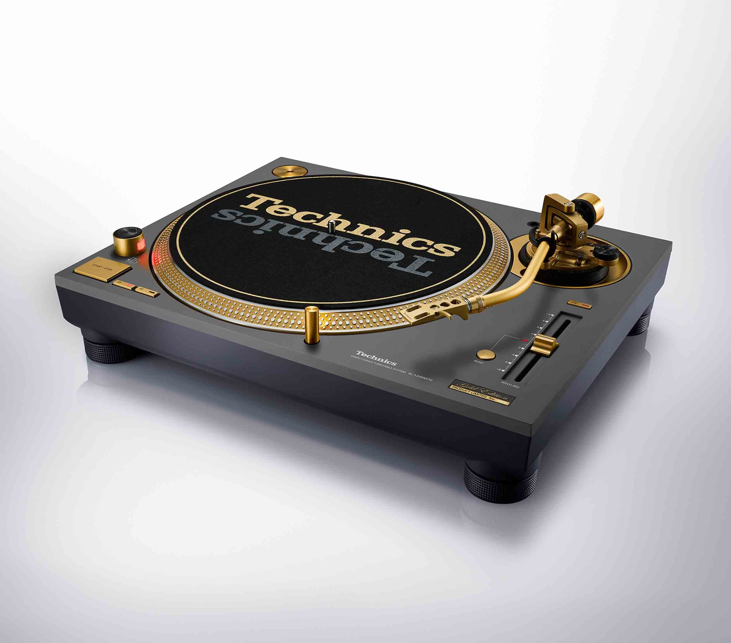 Technics SL-1200M7G-H 55th Anniversary Gold Edition Direct Drive Turntable, 78 RPM with Grey Finish