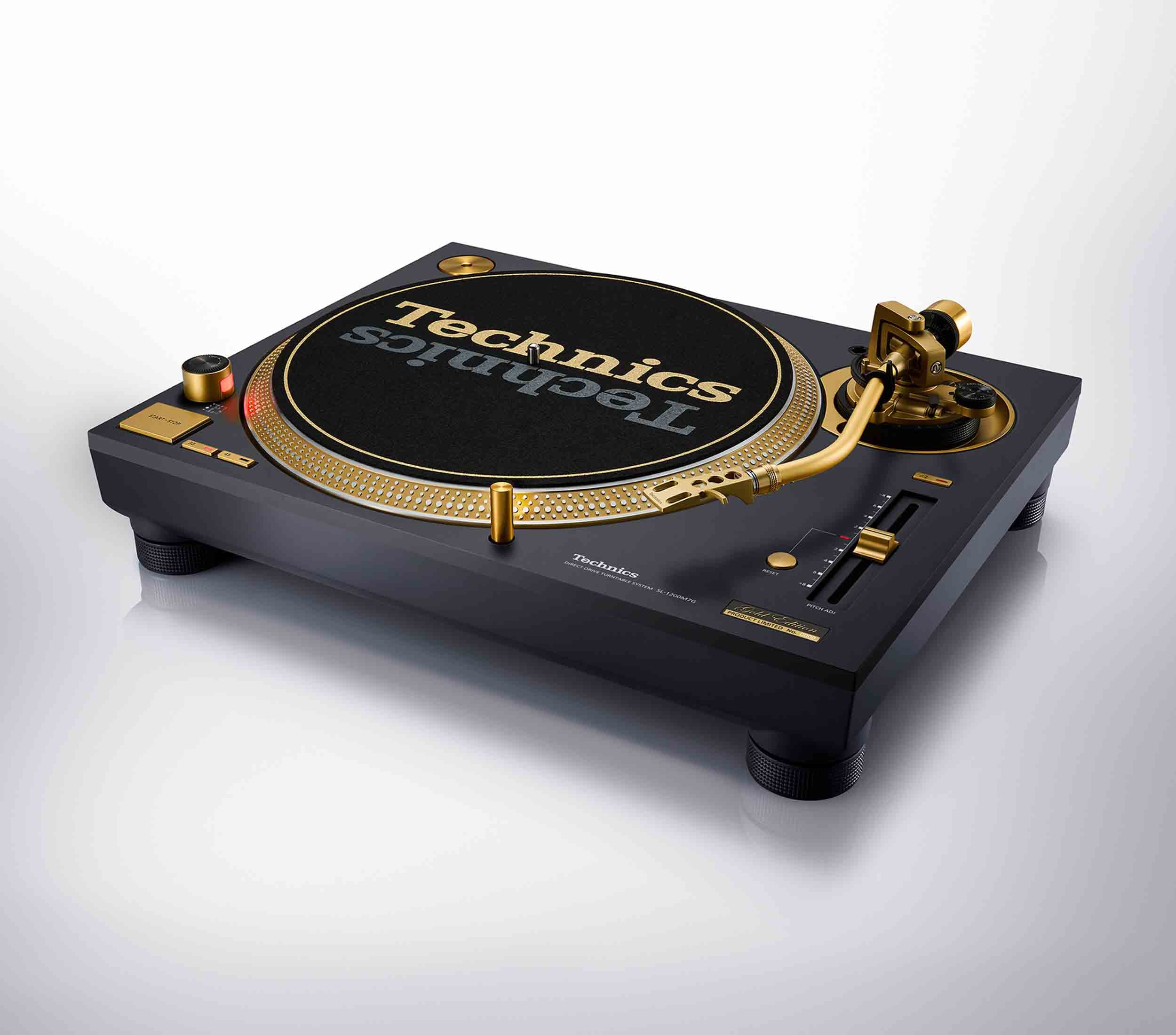 Technics SL-1200M7G-K 55th Anniversary Gold Edition Direct Drive Turntable, 78 RPM with Black Finish