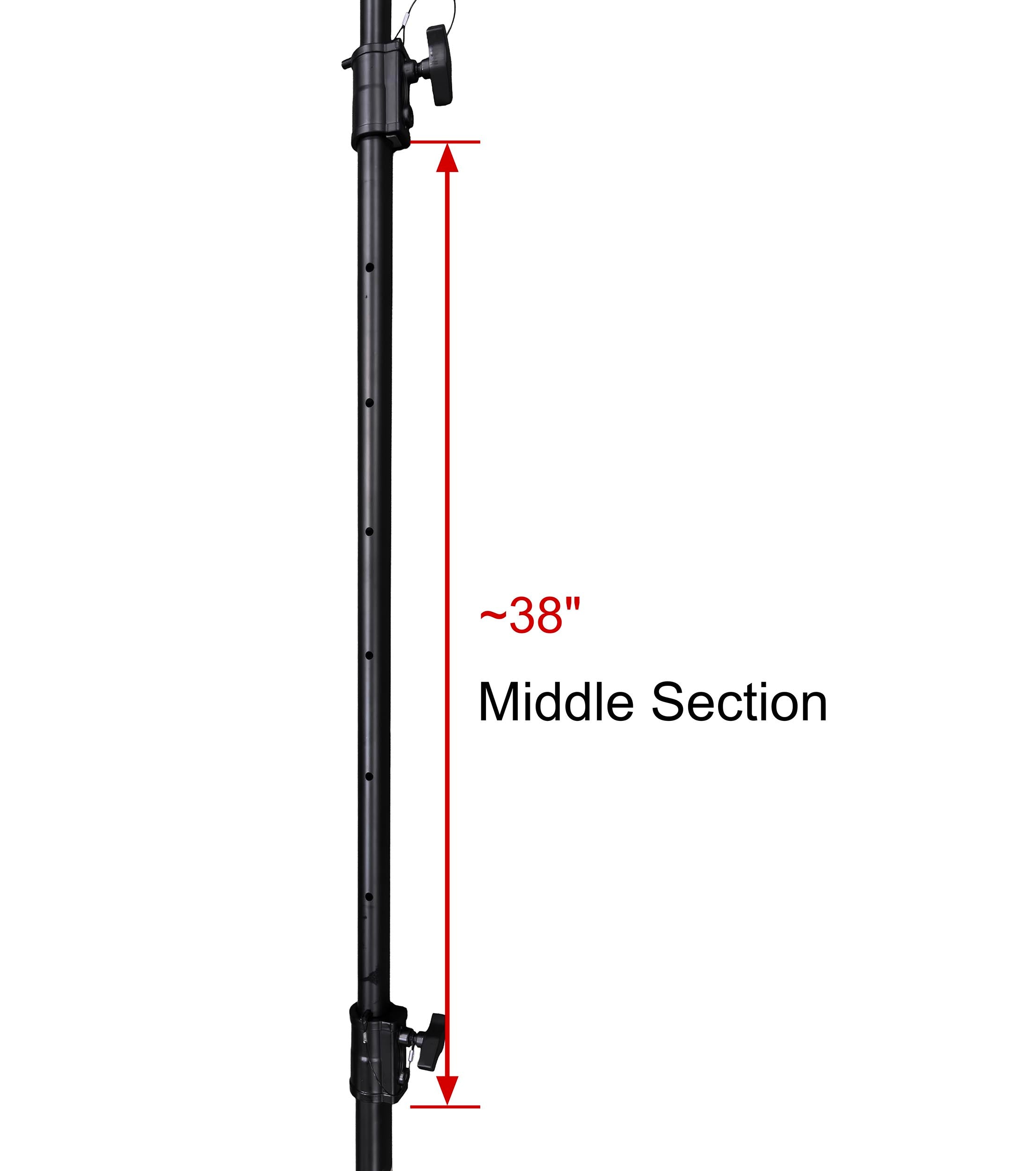 Odyssey LSBP120POLE-B, 120" Long Lighting Pole - Black