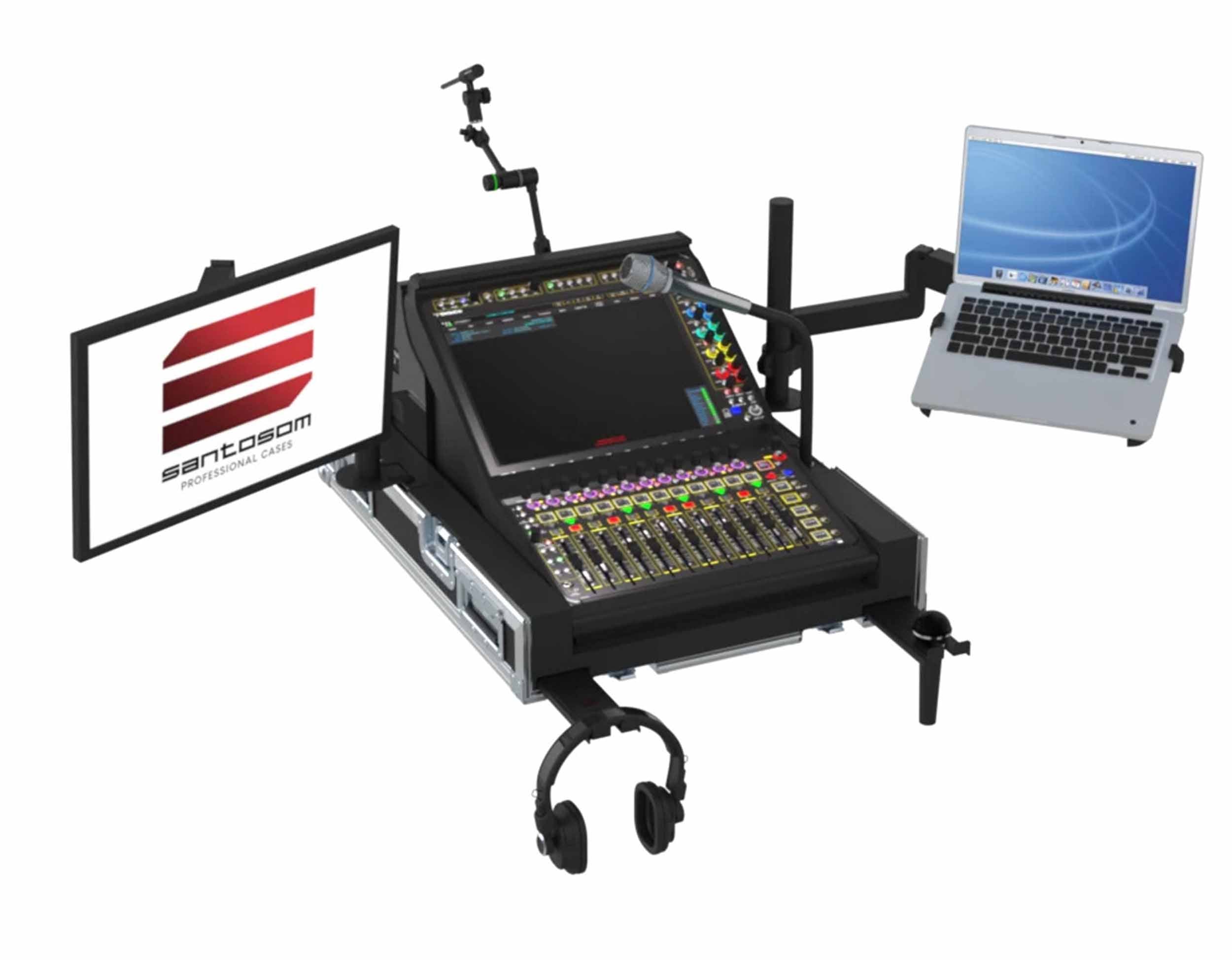ProX XSM-DIGQ112DHWLMA Flight Case for DiGiCo Quantum 112 with Doghouse, Monitor Arm and Laptop Support