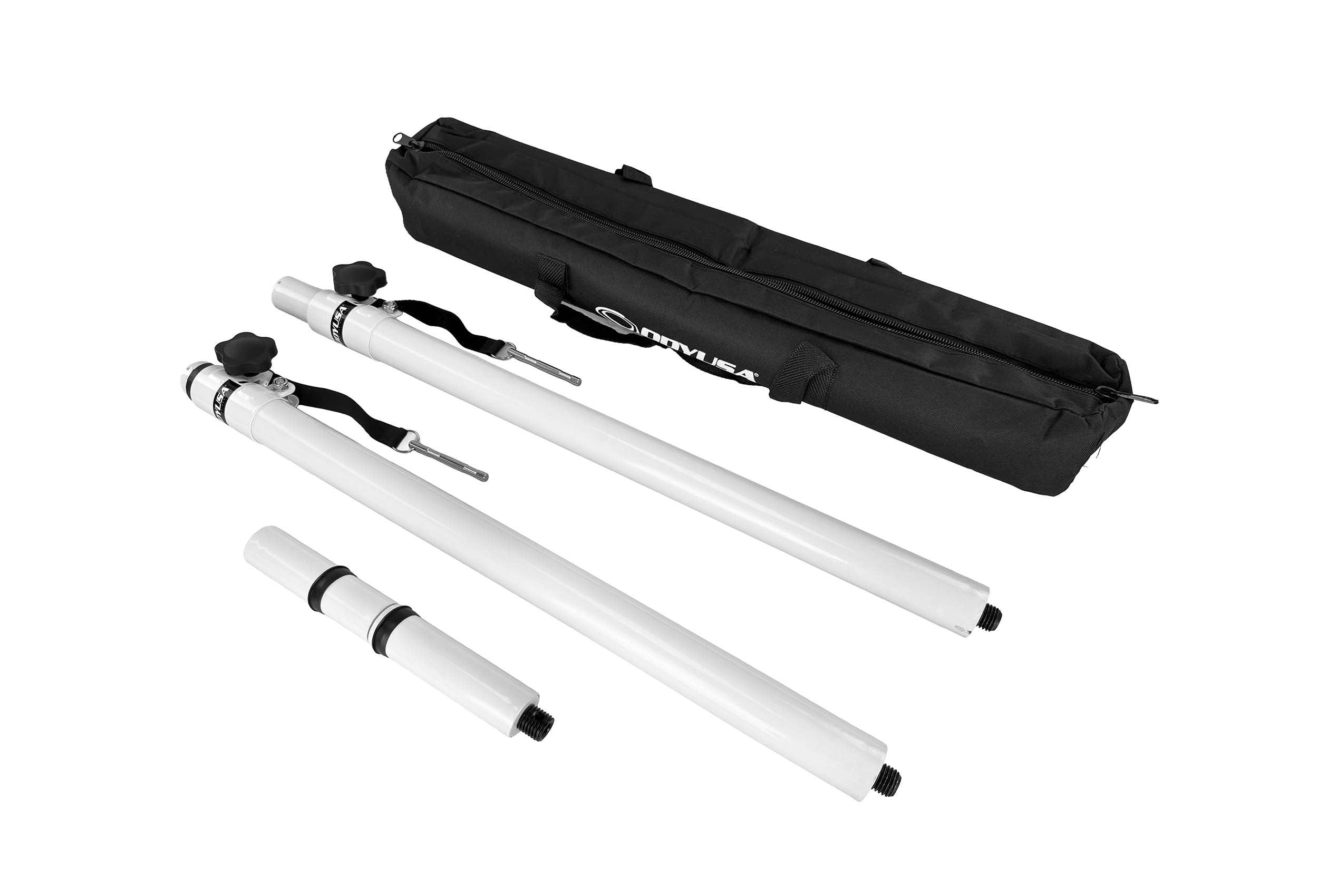Odyssey ASUBPOLE46M20KP-W 46" Long Subwoofer Pole Kit with Carrying Bag - White (Pair)