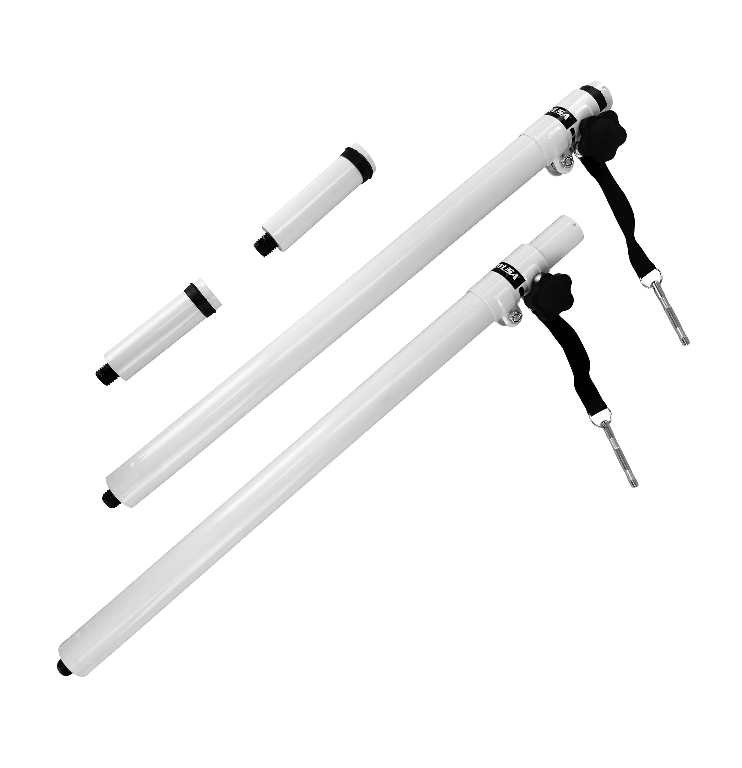 Odyssey ASUBPOLE46M20KP-W 46" Long Subwoofer Pole Kit with Carrying Bag - White (Pair)