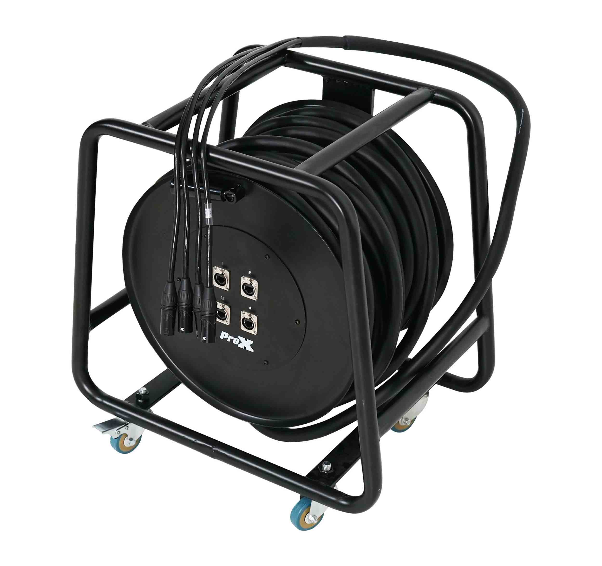 ProX XC-SBCAT6100X4DRUM 100 ft Shielded Cat6 Cable Reel 4-Line F, UTP, 24 AWG