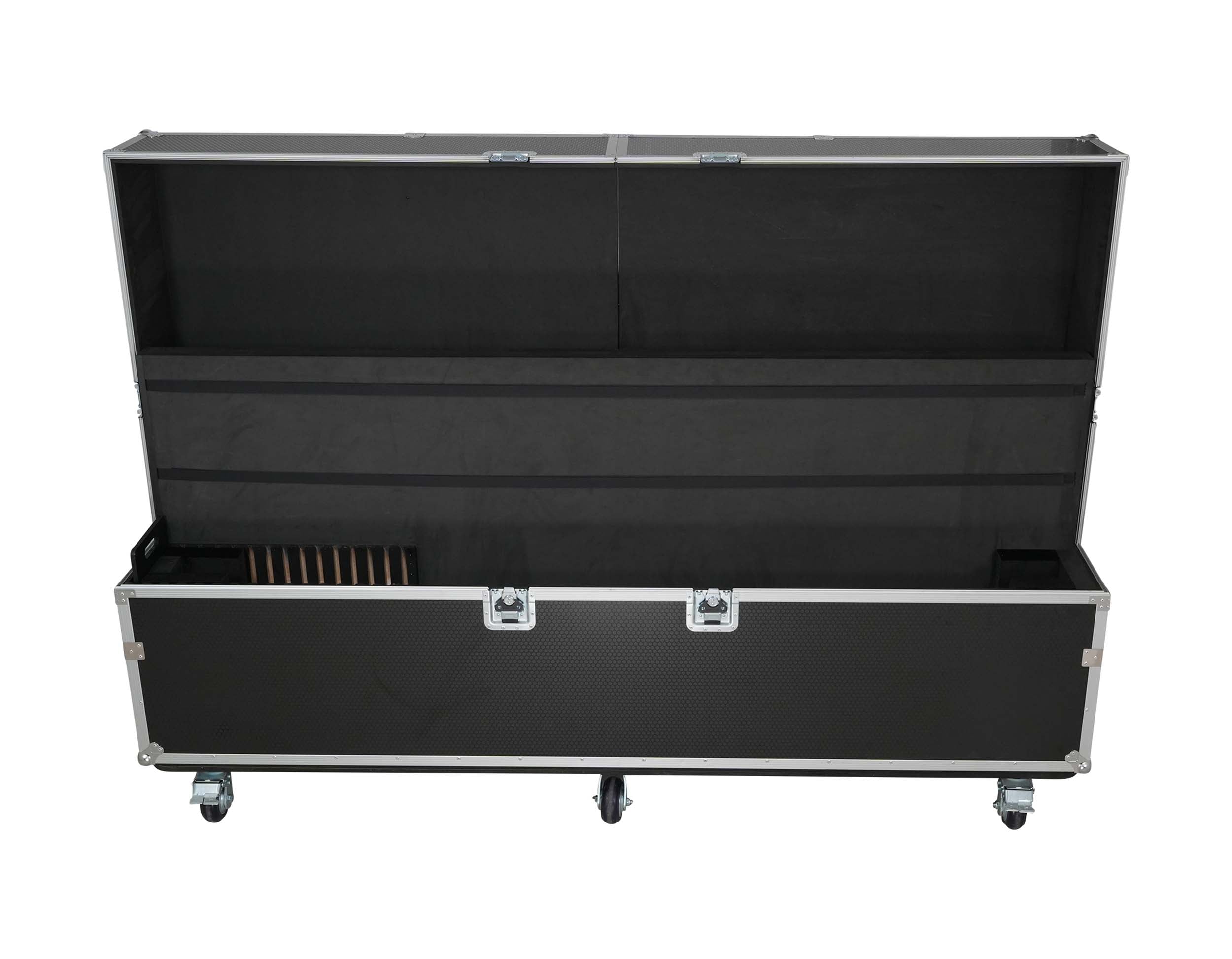 ProX XS-LCD80100WX2 Universal Dual Monitor and TV Flight Case Adjustable for 80"–100" Flat Panel LED and LCD Displays with 4 Casters