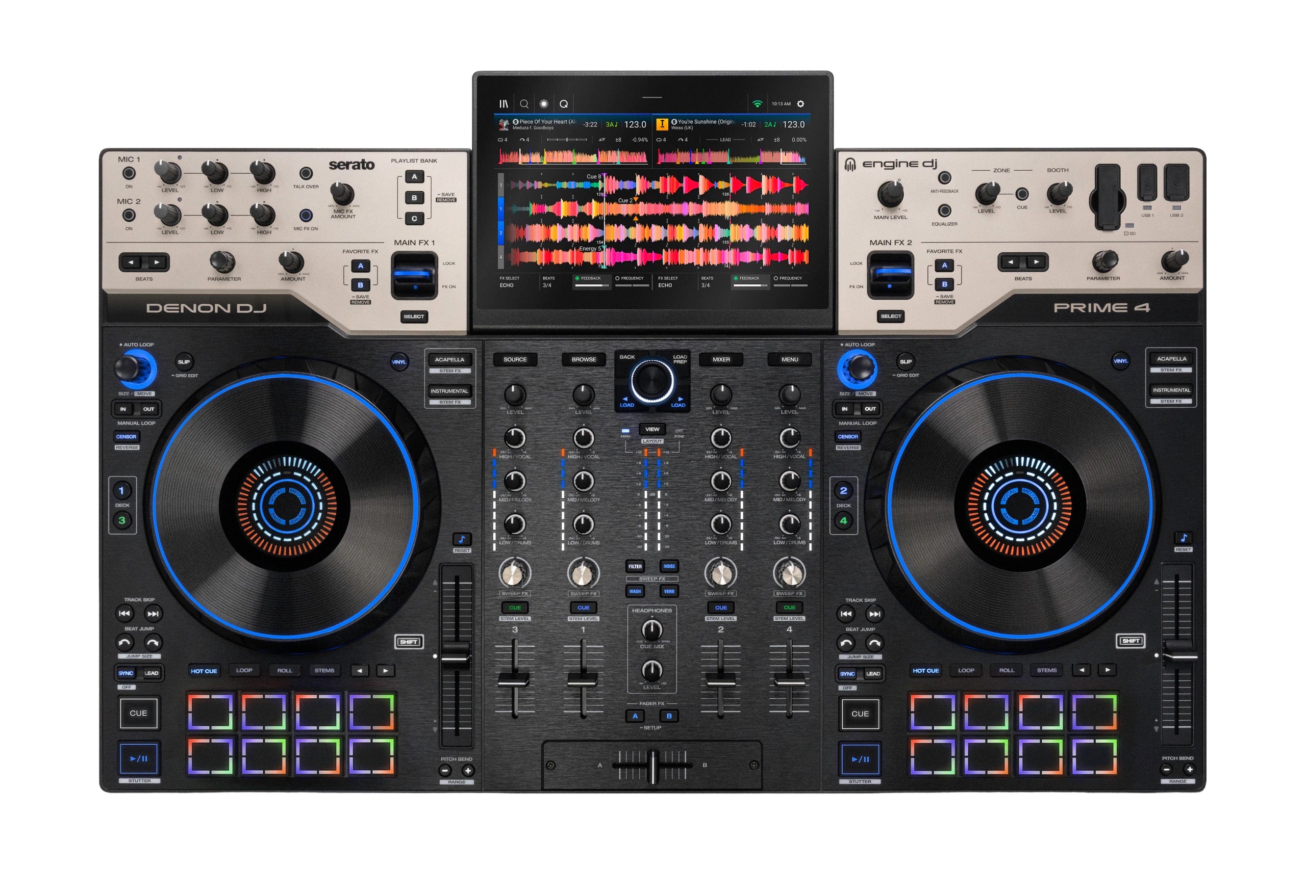 Denon DJ PRIME 4 G2 4-Channel Standalone DJ System with Stems, FX and Lighting