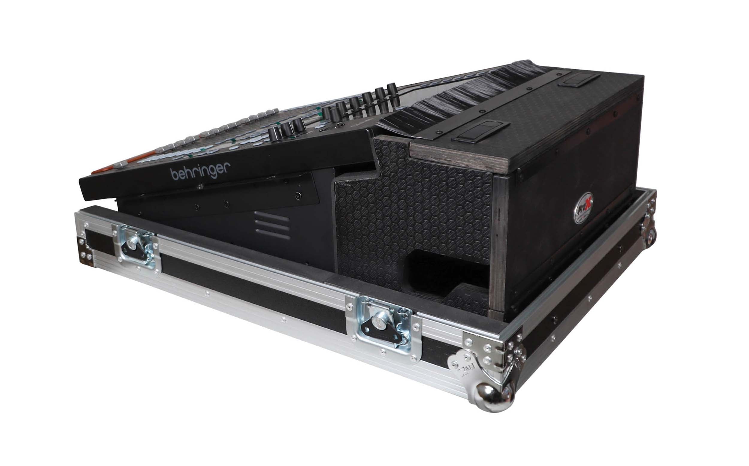 ProX XS-BWINGCOMPACTDHW ATA Flight Case for Behringer WING Compact Doghouse Compartment and Caster Wheels