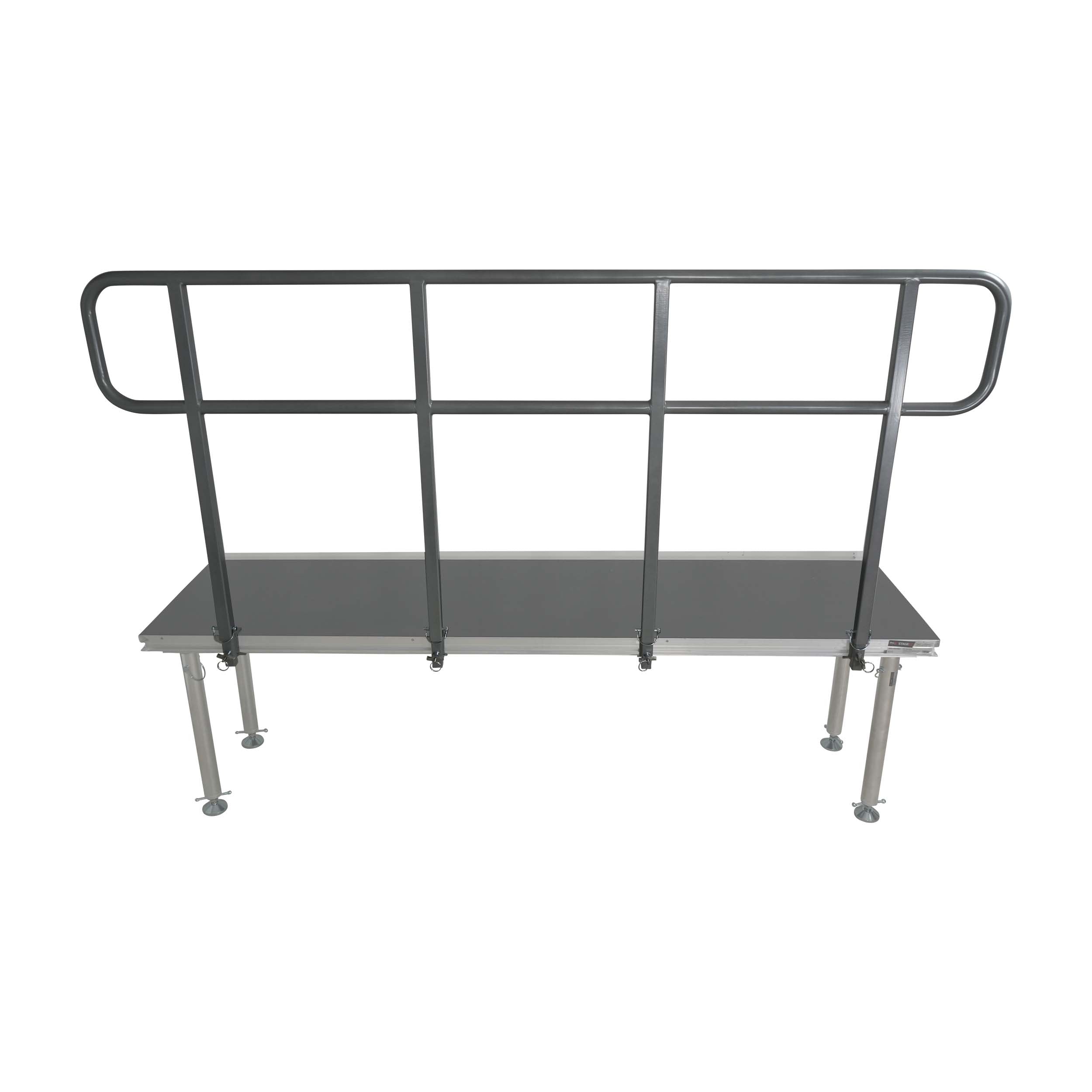ProX XSQ-GR8FTPRO MK4 8 Ft Professional Single Guard Rail for StageQ Portable Stage Platform