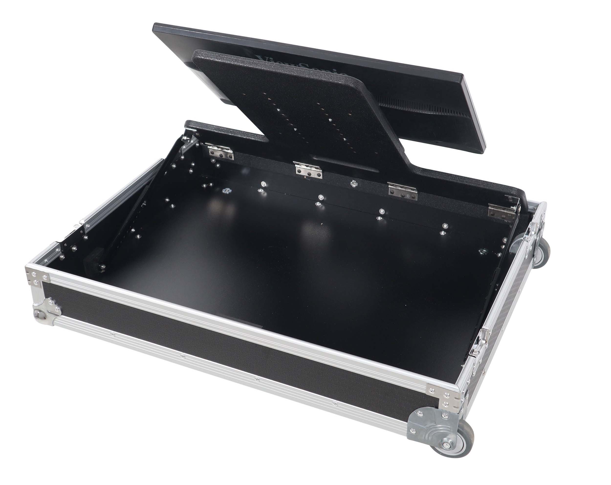 ProX XS-TV32FMW 32" LED Floor Monitor ATA Road Case with Adjustable Tilt and Low-Profile Wheels
