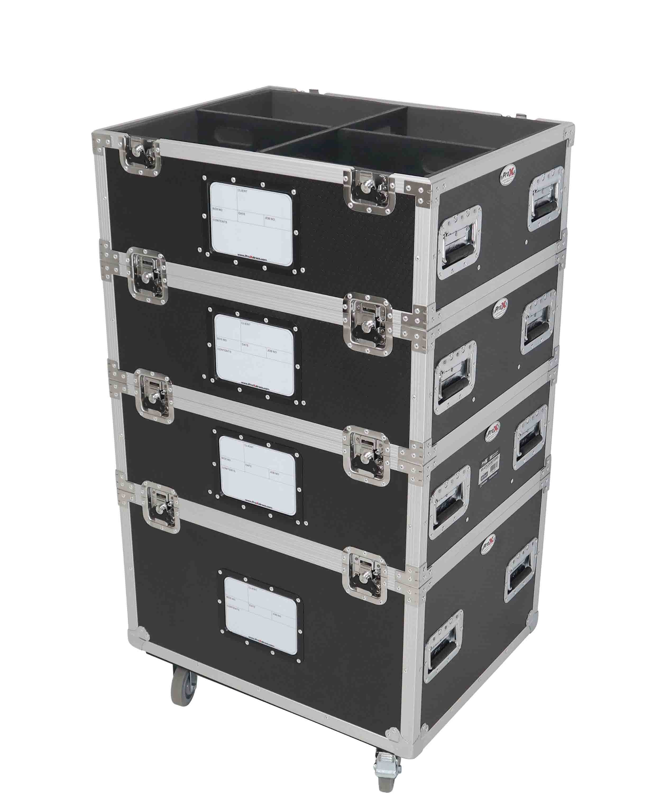 ProX XS-UTL2430TIER5 TruckPax 5-Tier Utility ATA Flight Case with Dividers and 4" Casters