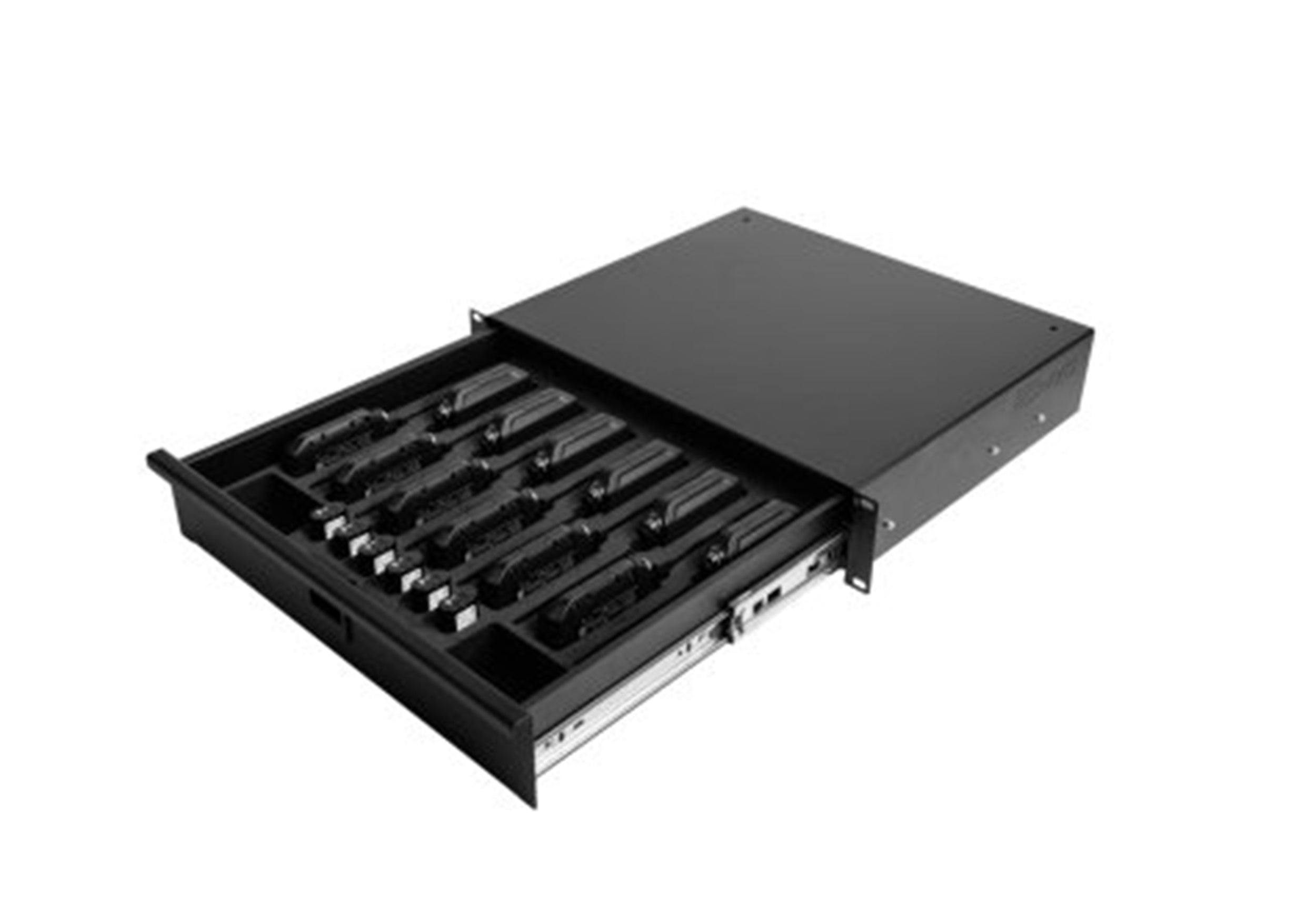 Gator Rackworks GRW-DRWBDYPK12, 2U Rack Drawer for 12 Wireless Body Packs
