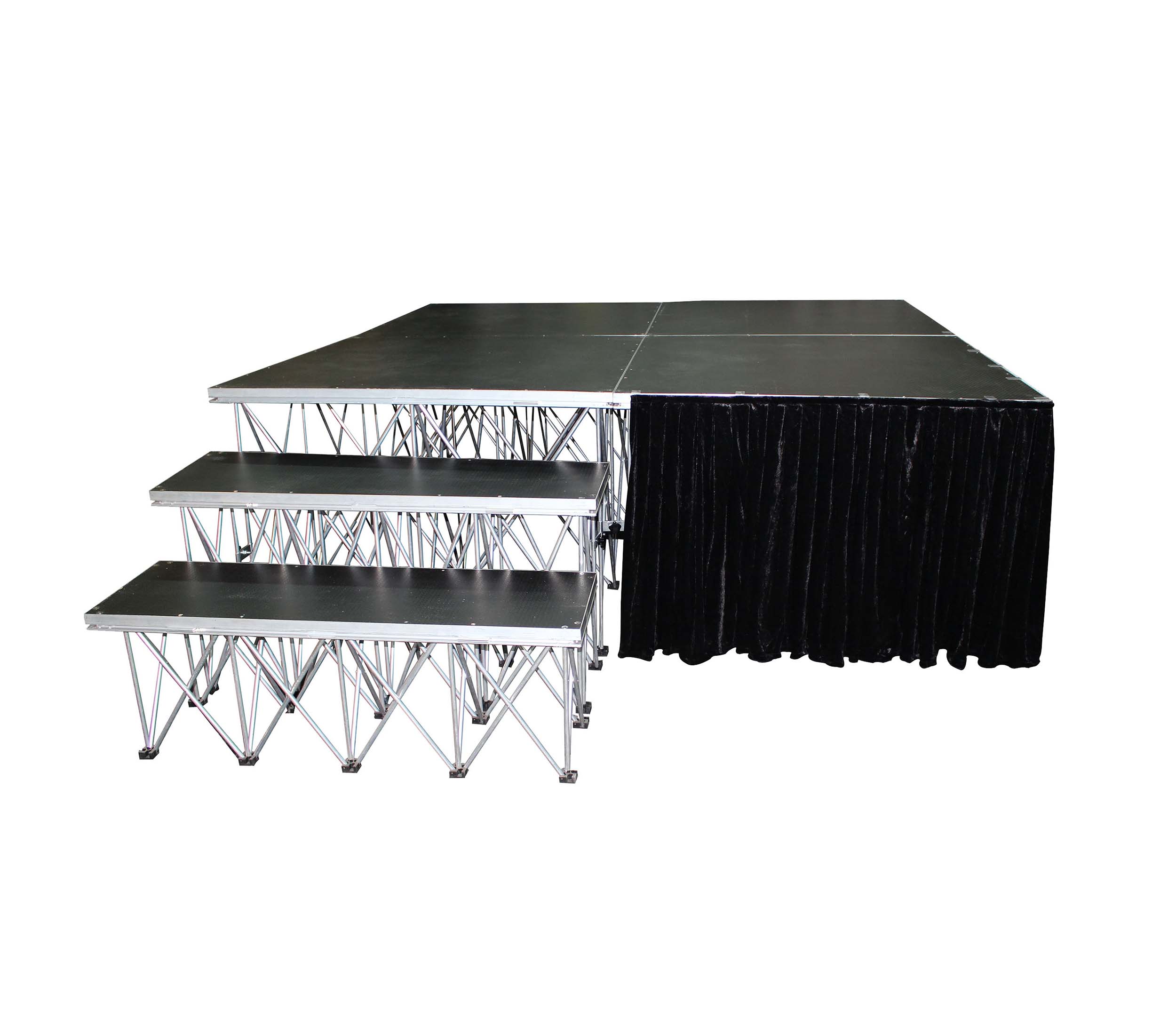 ProX XSQ-SKIRT8 Portable Stage Skirt 8" × 8ft - Black