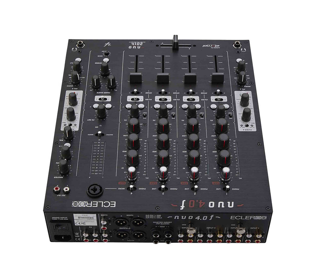 Ecler NUO-4.0F Professional 4-Channel Analogue DJ Mixer - Black Finish