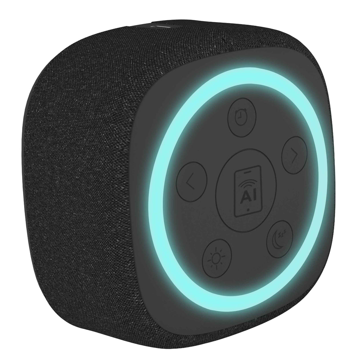 Gemini Sound BRS-180 Bluetooth Home Speaker, Night Light, 16 Sleep Sounds, LED Clock and Voice-Assistant Button - Black