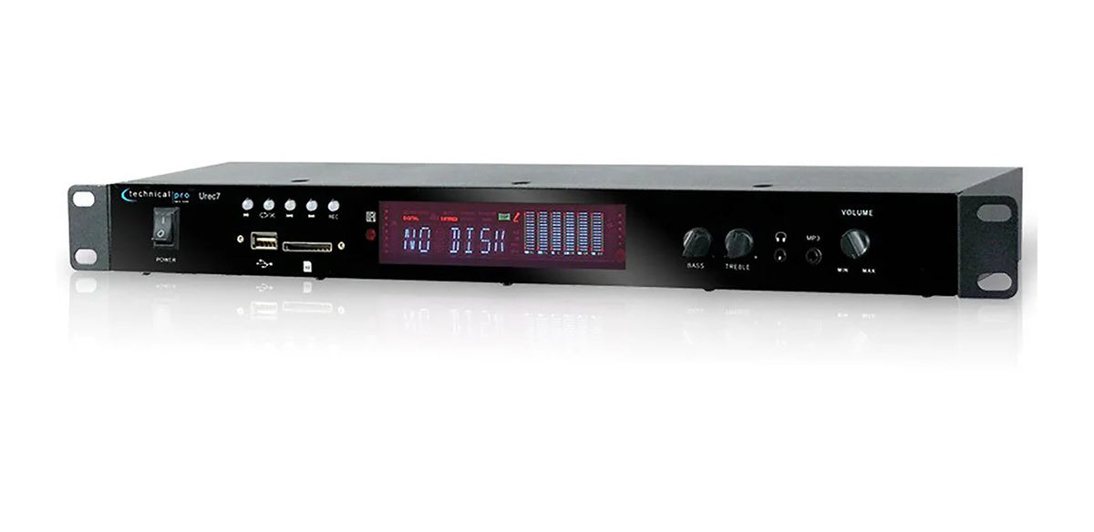 B-Stock: Technical Pro UREC7 Rack-Mountable USB/SD Recording Deck - Black